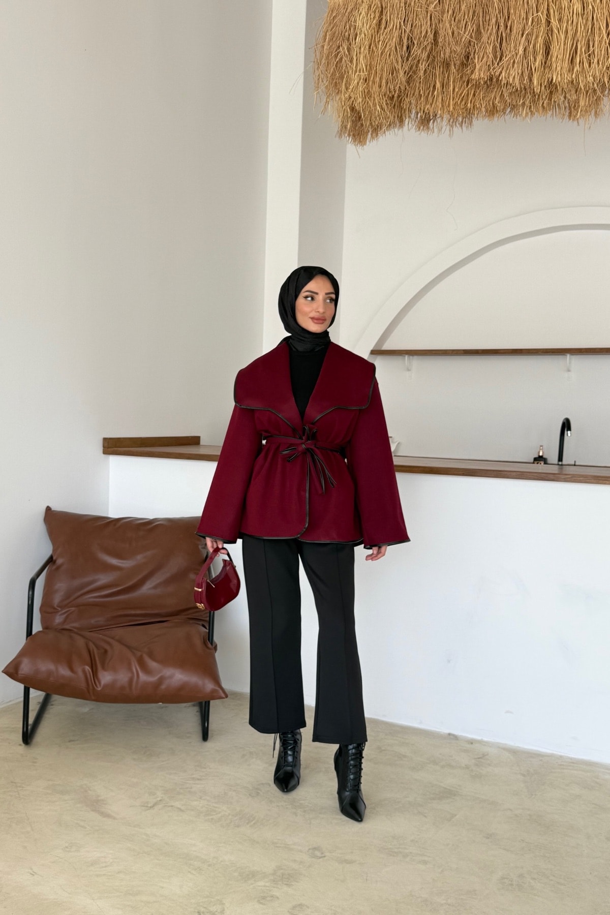 Hece Ceket | Bordo