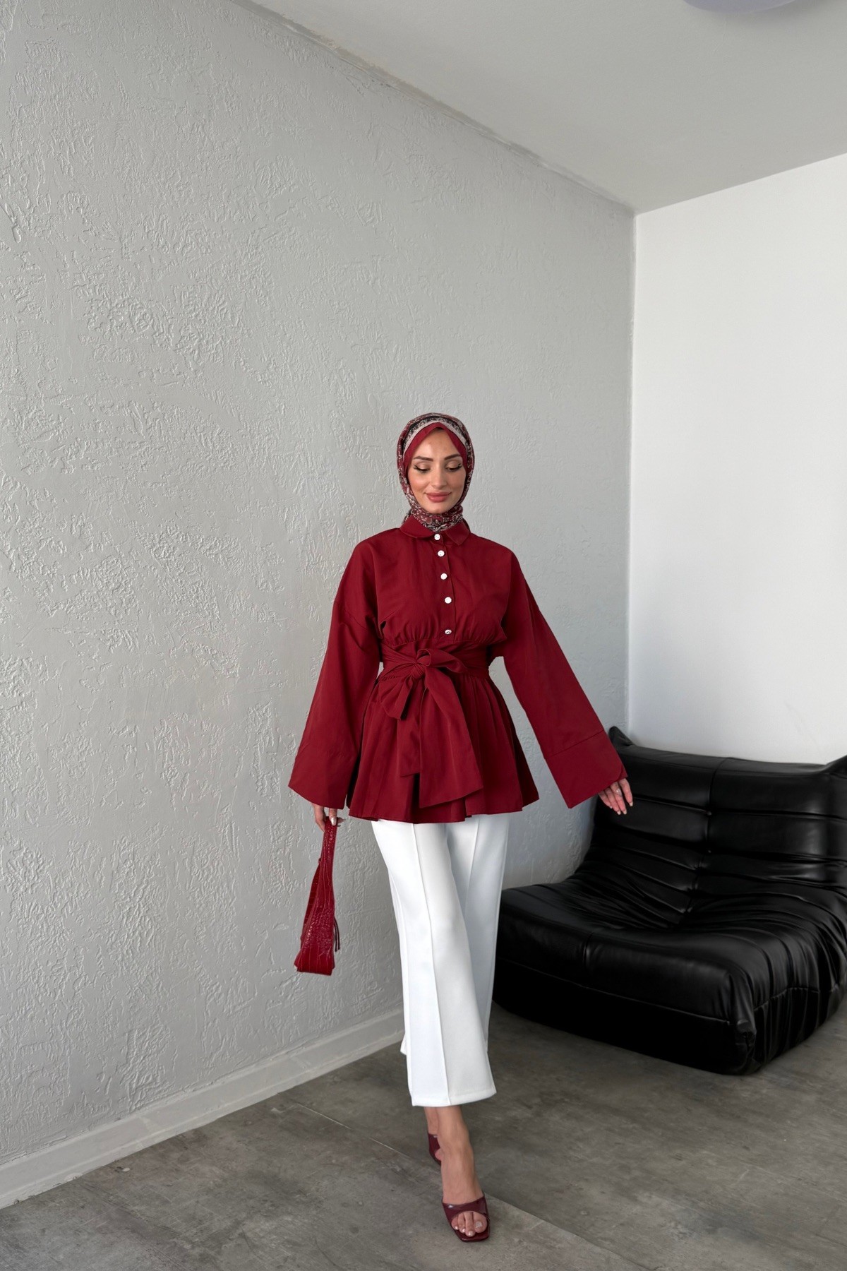 Şüheda Tunik | Bordo