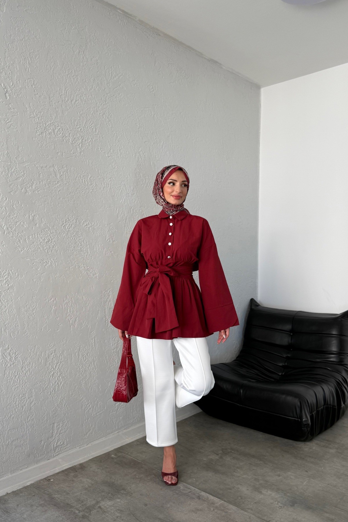 Şüheda Tunik | Bordo