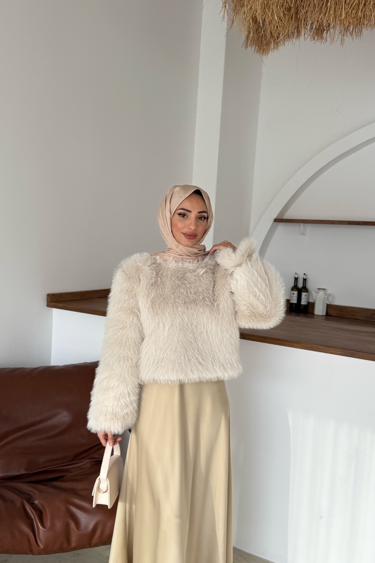 Pamela Kürk Tunik | Bej