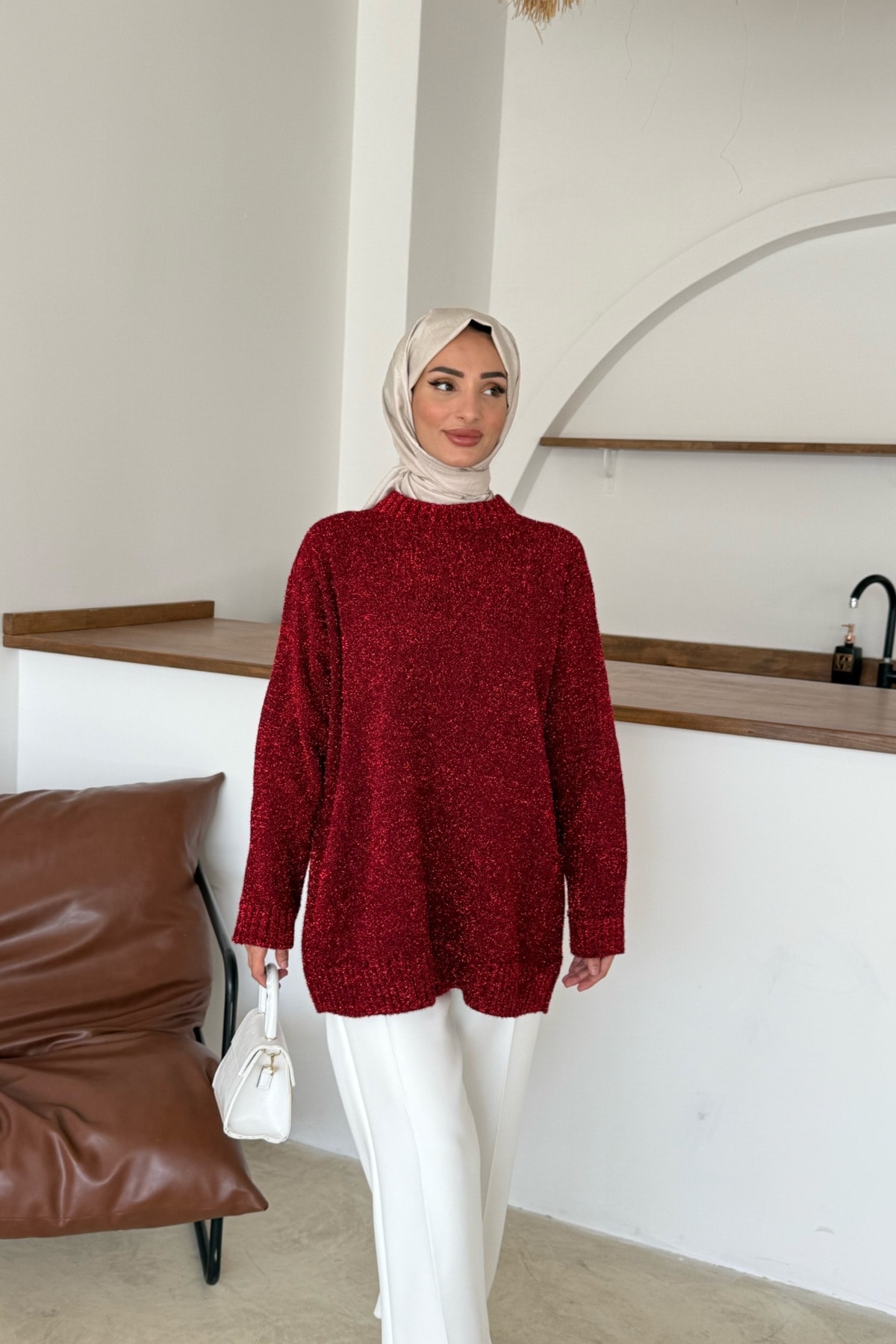 Liza Simli Tunik | Kırmızı