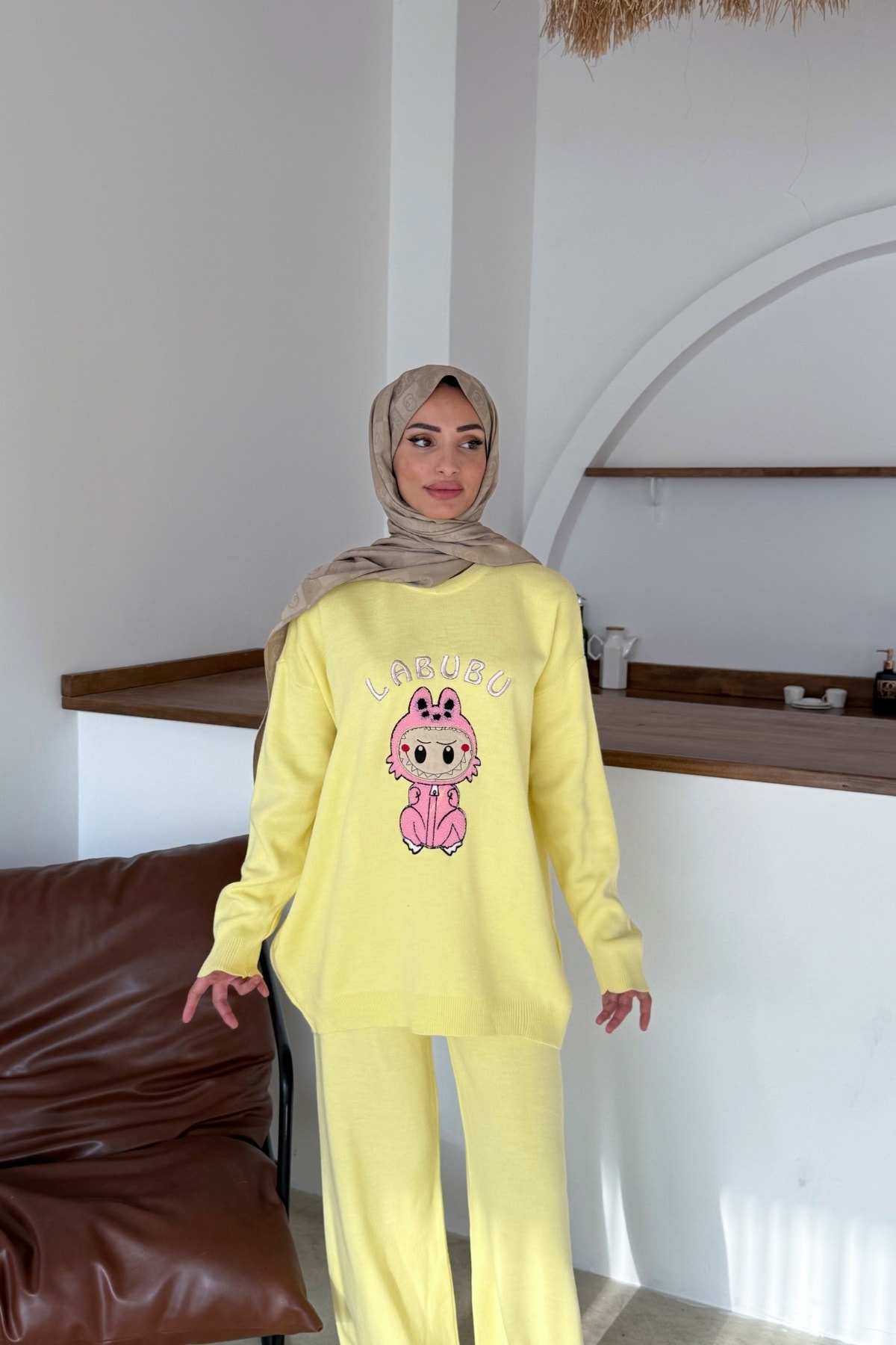 Labubu Triko Takım | Sarı
