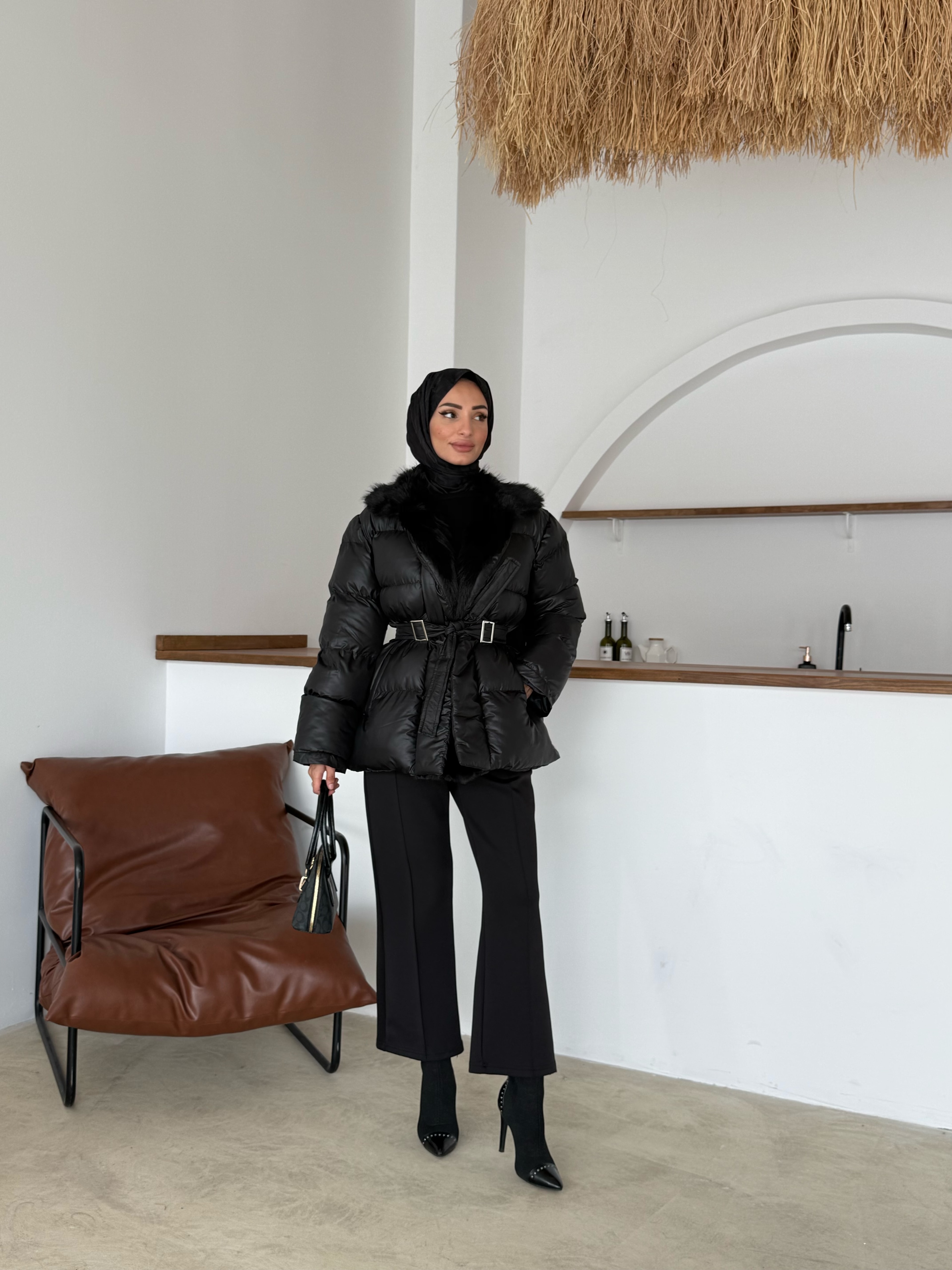 Lolita Şişme Mont | Siyah
