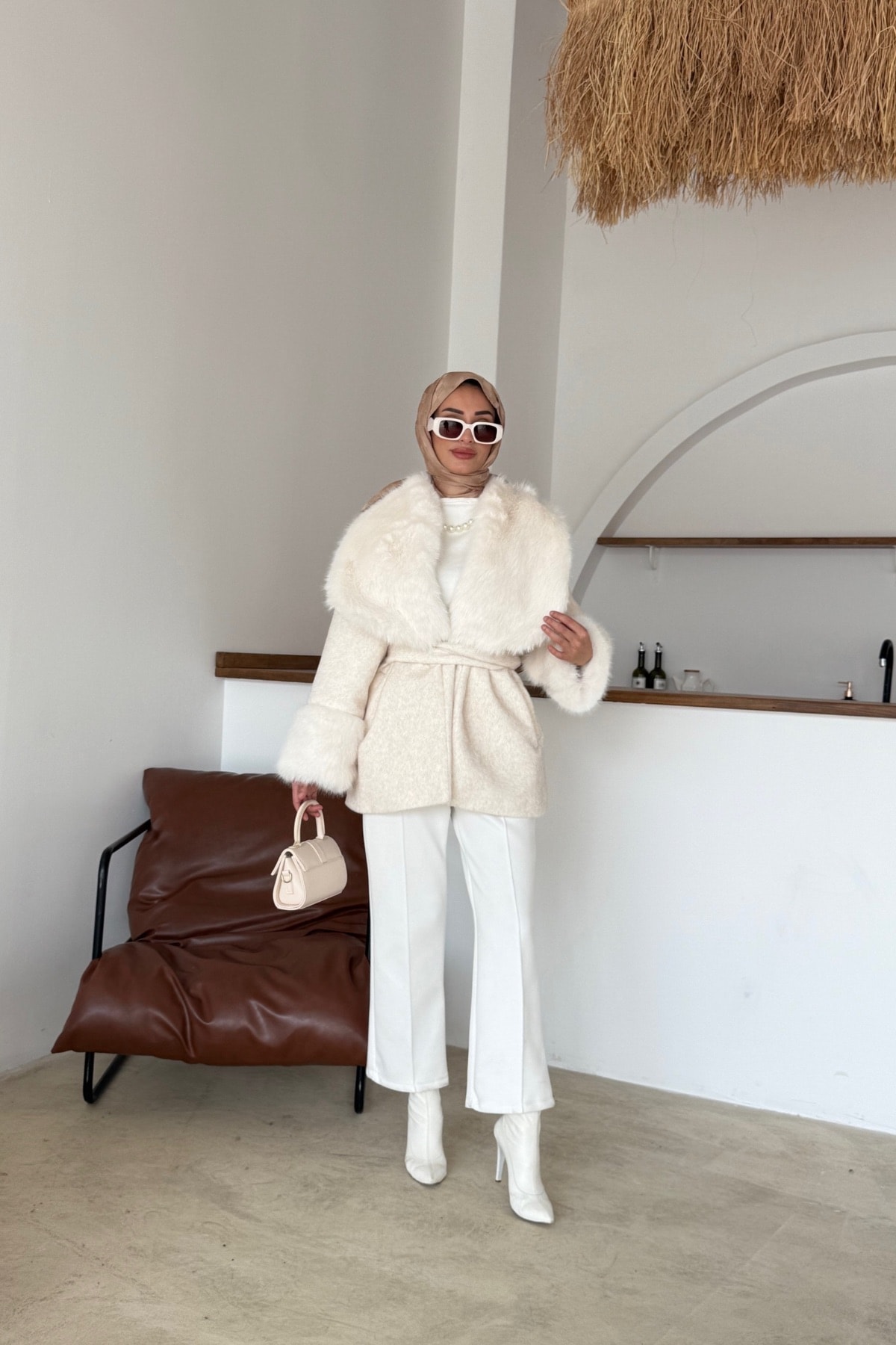Minose Kürk Ceket | Krem