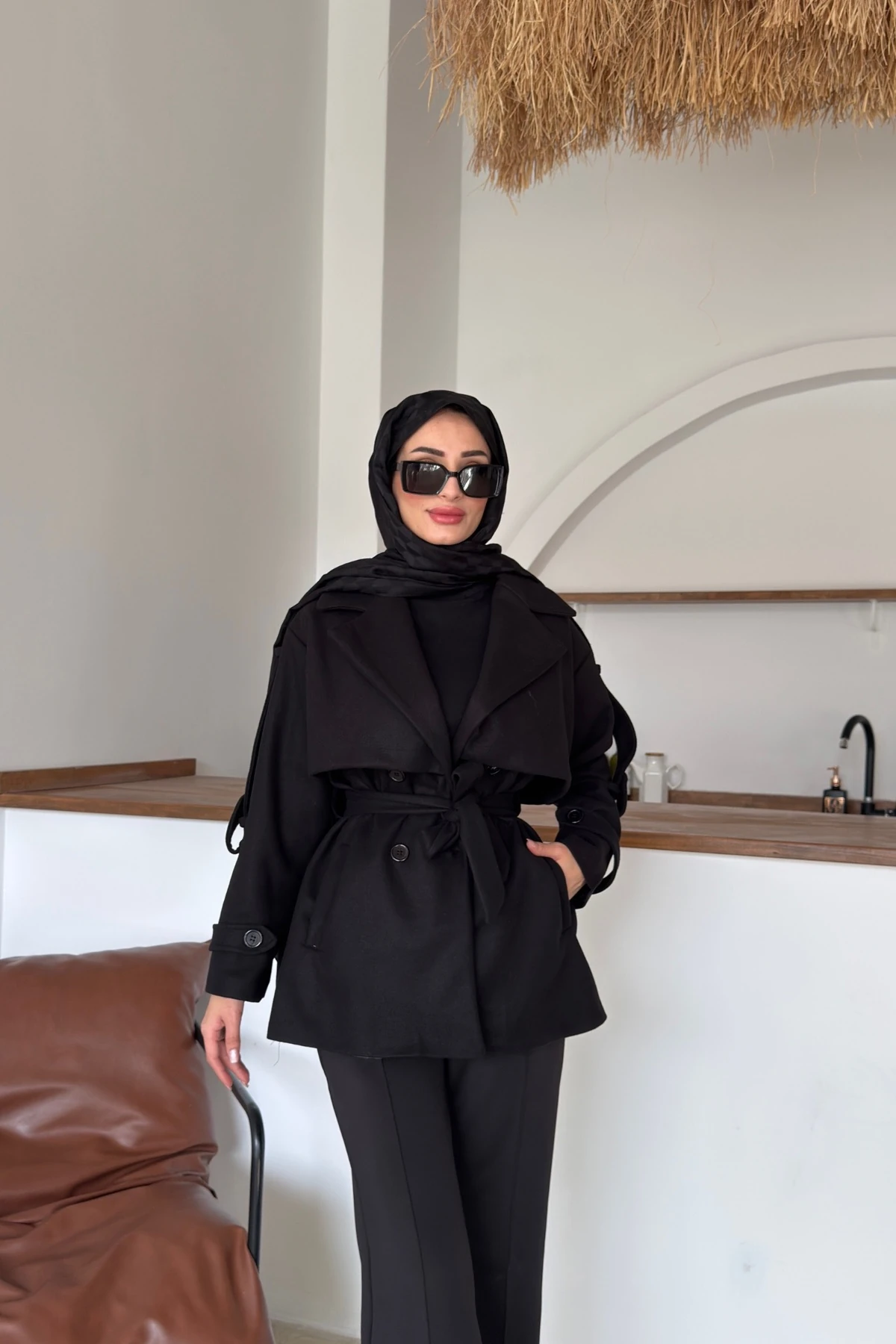 Aktan Kaşe Ceket | Siyah