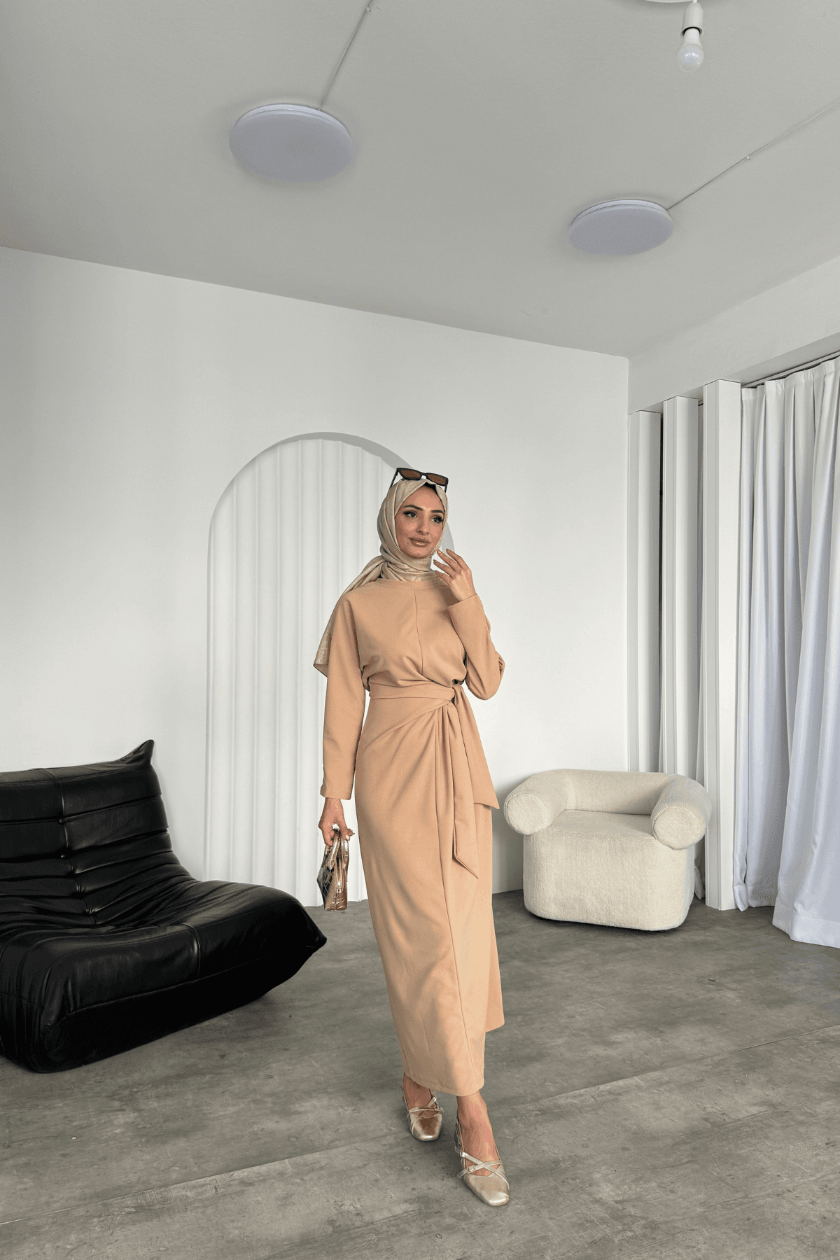 Linya Krep Elbise
