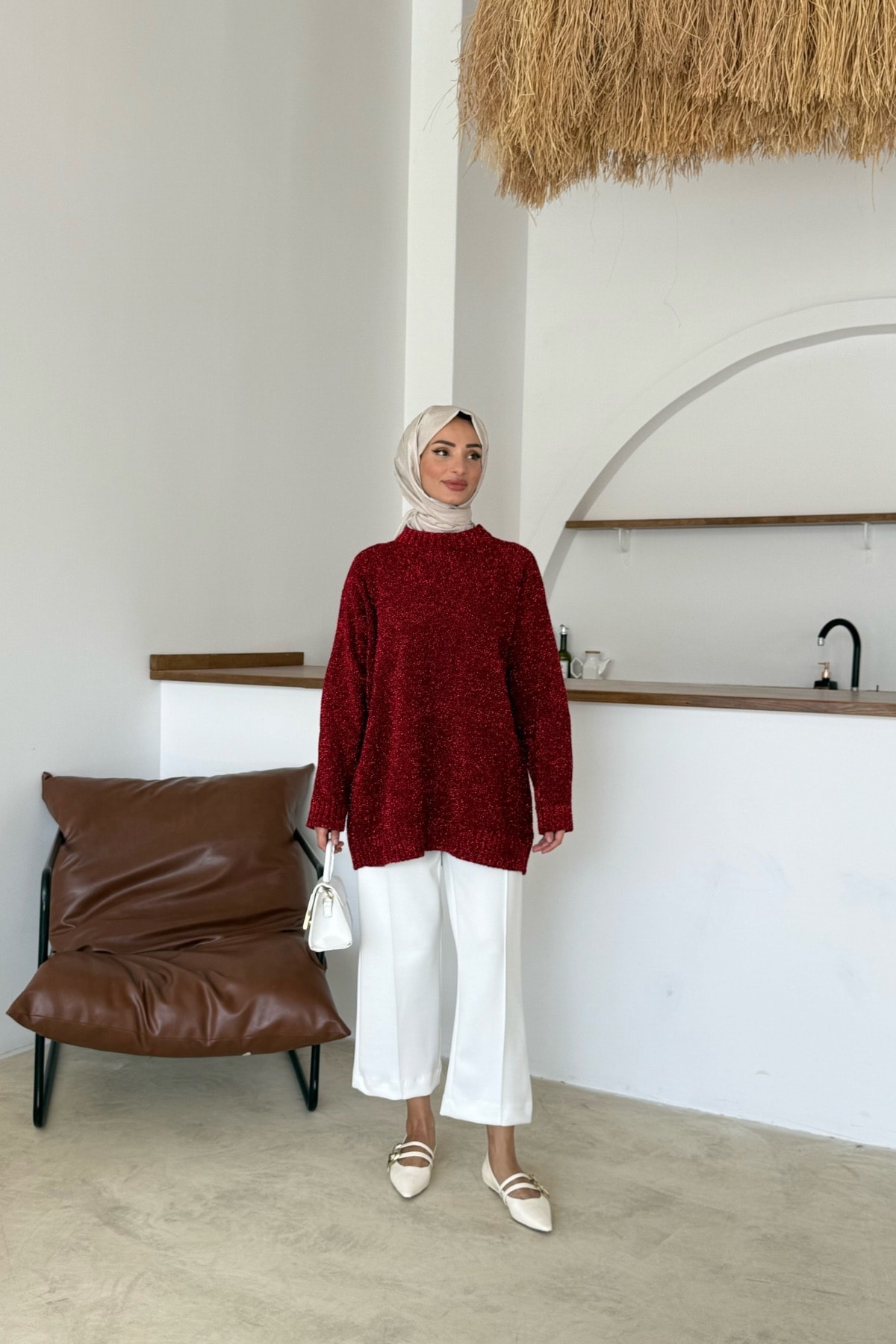 Liza Simli Tunik | Kırmızı