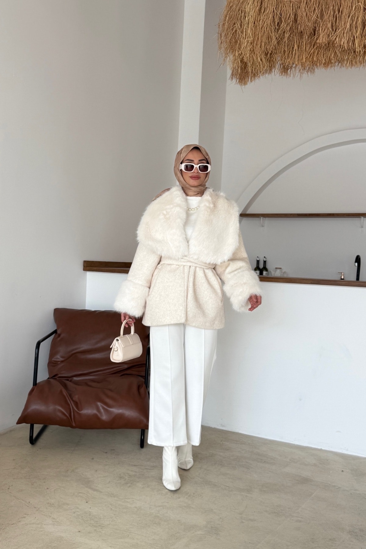 Minose Kürk Ceket | Krem