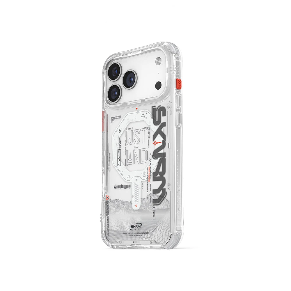 Skinarma iPhone 17 Pro - Pro Max Mag-Şarj Özellikli Yazı Desenli Airbag Tasarımlı Sonix Kılıf