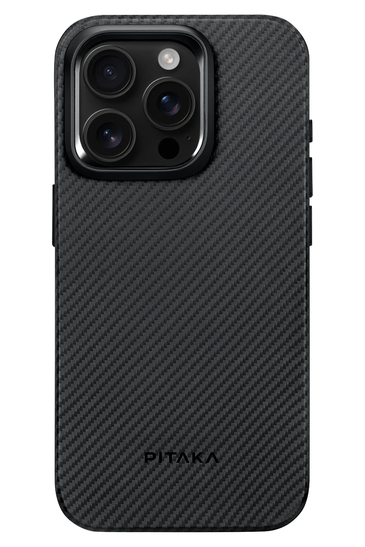 Pitaka Classic Military-Grade iPhone 15 Pro Max MagSafe Uyumlu 600D Aramid Fiber Kılıf Siyah