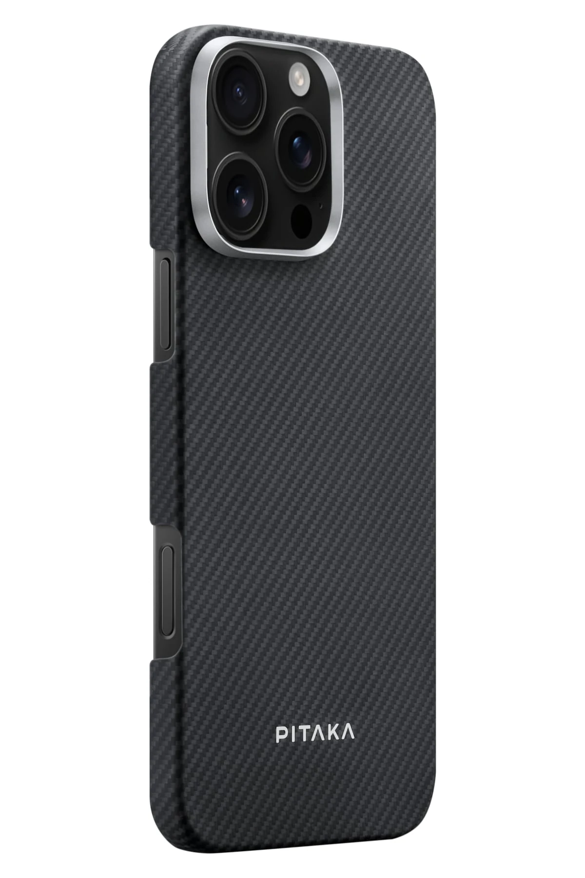 Pitaka Classic Ultra Slim iPhone 16 Pro MagSafe Uyumlu Aramid Fiber Kılıf Siyah