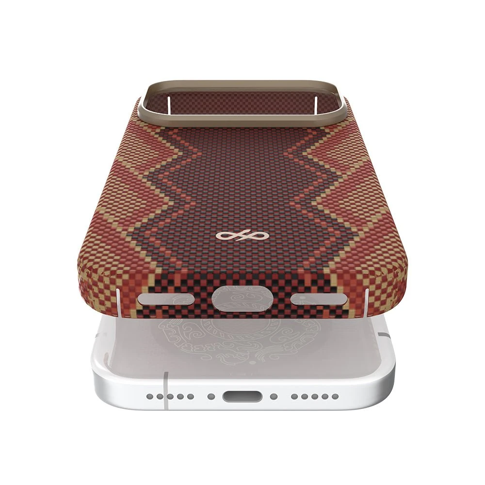 Raptic iPhone 17 Pro Max M-safe Şarj Özellikli Aramid Skin Bionic Serisi Kılıf