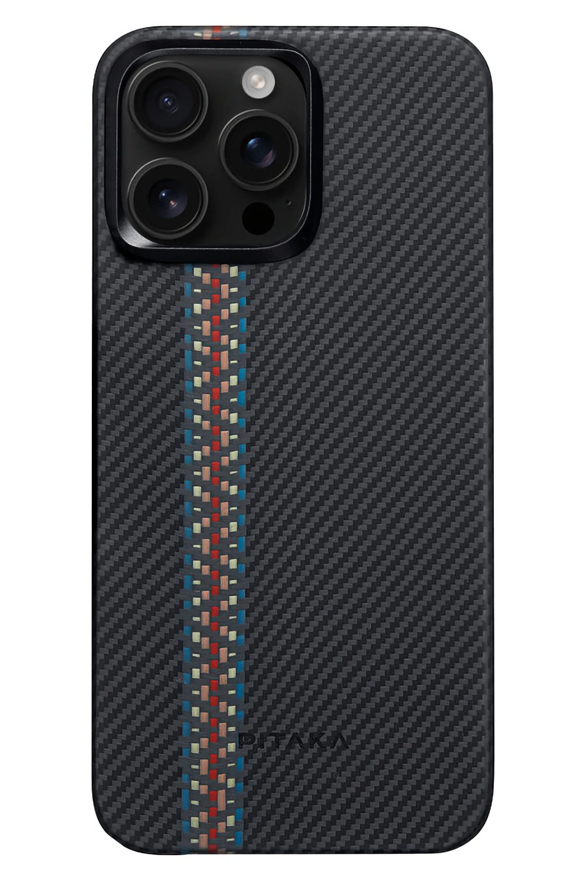 Pitaka Tactile Woven iPhone 15 Pro MagSafe Uyumlu 600D Aramid Fiber Kılıf Rhapsody