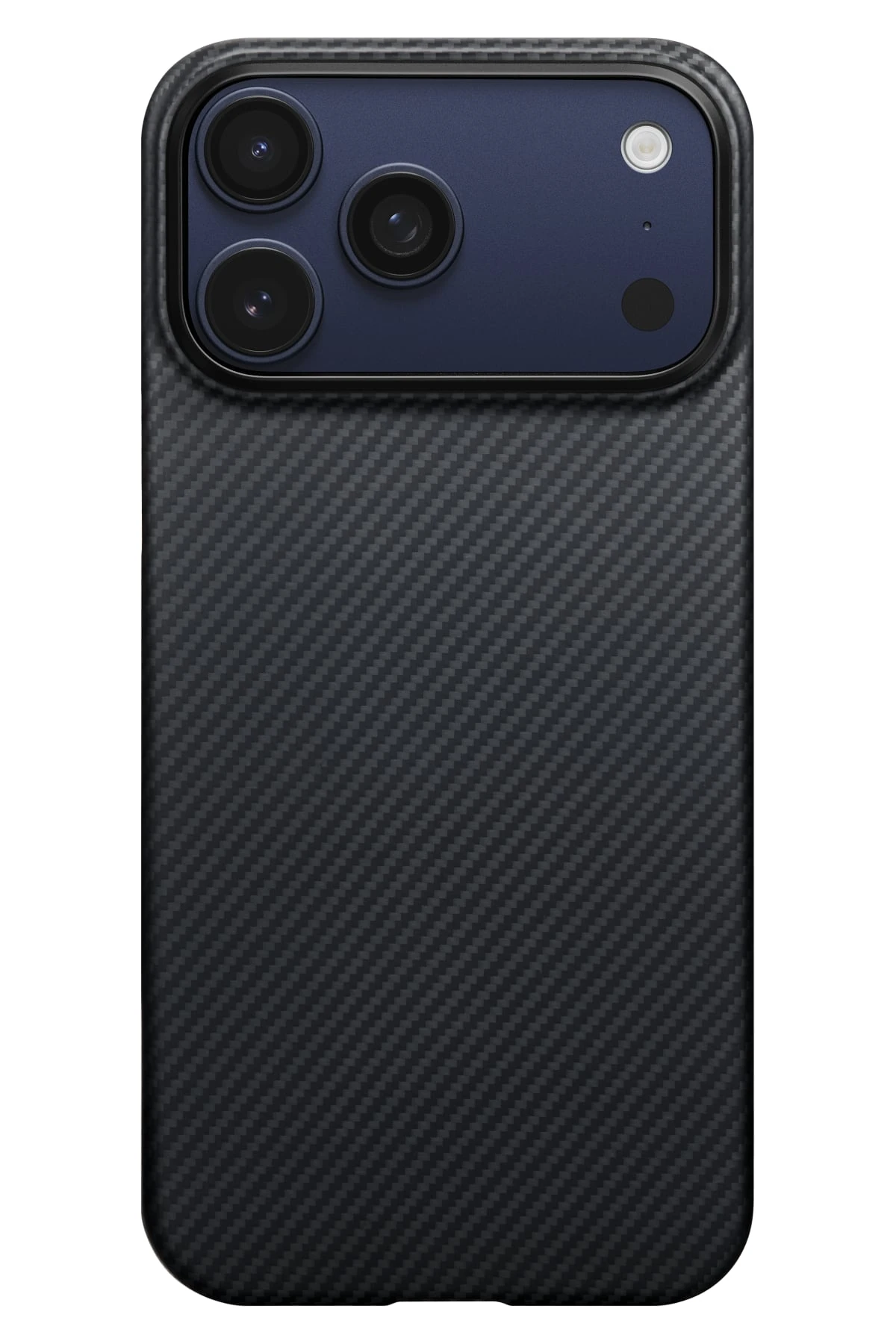 Pitaka Tactile Woven iPhone 17 Pro Max MagSafe Uyumlu 1500D Aramid Fiber Kılıf Black-Gray Twill