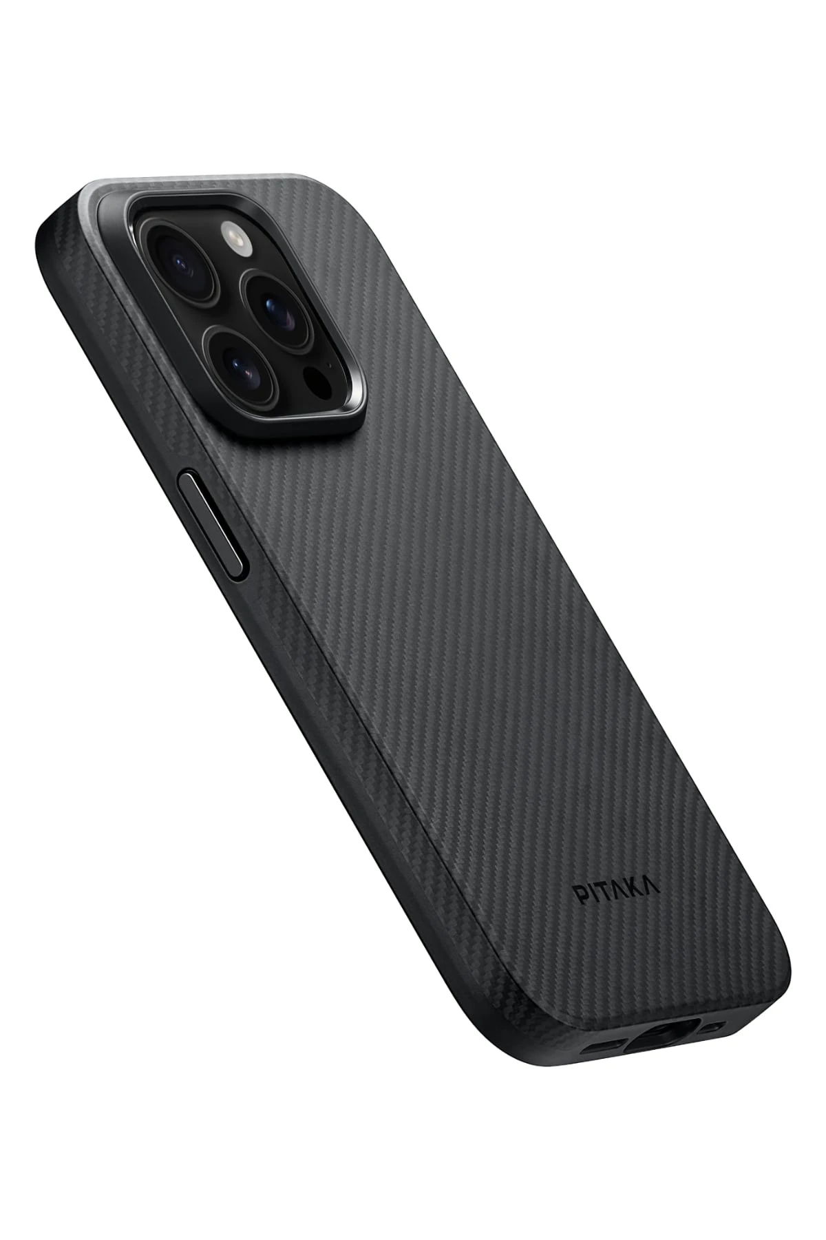 Pitaka Classic Military-Grade iPhone 15 Pro Max MagSafe Uyumlu 600D Aramid Fiber Kılıf Siyah