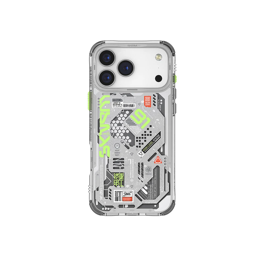 Skinarma iPhone 17 Pro - Pro Max Mag-Şarj Özellikli Desenli Airbag Tasarımlı Spectra Kılıf