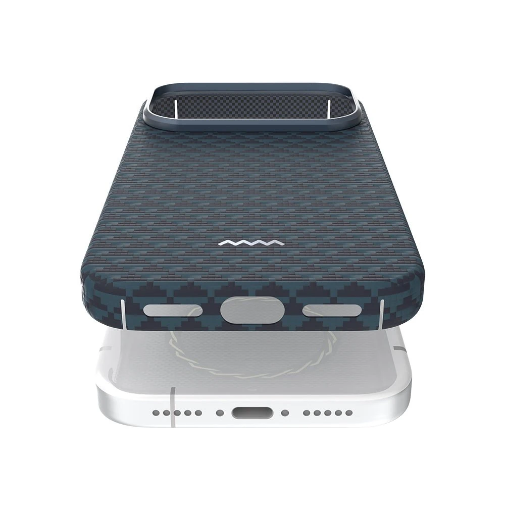 Raptic iPhone 17 Pro Max M-safe Şarj Özellikli Aramid Skin Origin Serisi Kılıf