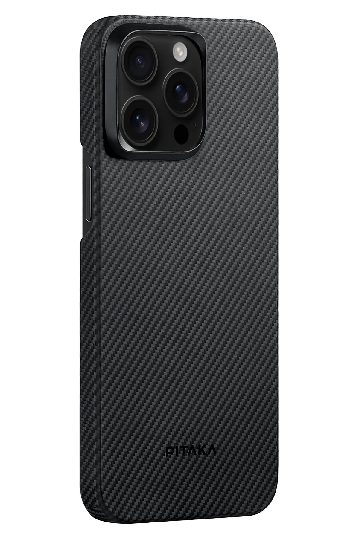 Pitaka Ultra-Slim Classic iPhone 15 Pro MagSafe Uyumlu 600D Aramid Fiber Kılıf Siyah