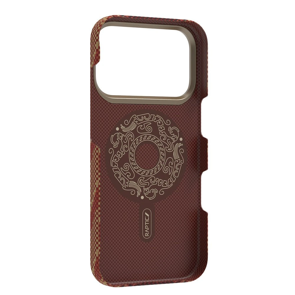 Raptic iPhone 17 Pro Max M-safe Şarj Özellikli Aramid Skin Bionic Serisi Kılıf