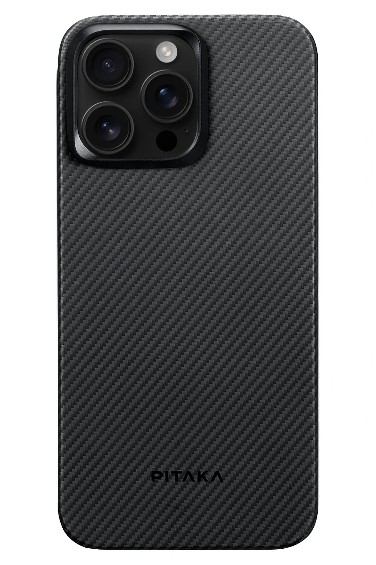 Pitaka Ultra-Slim Classic iPhone 15 Pro Max MagSafe Uyumlu 600D Aramid Fiber Kılıf Siyah