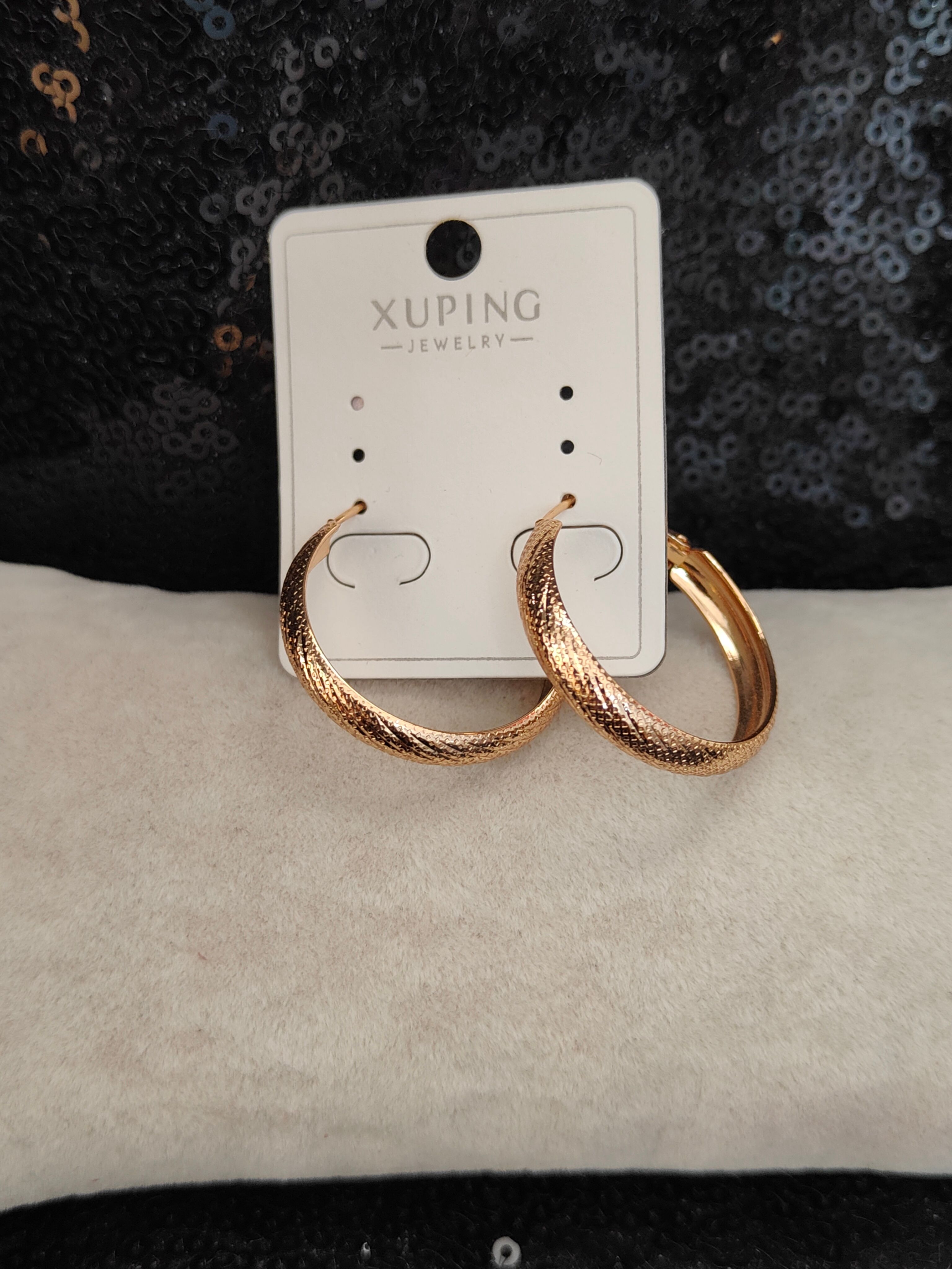 Vip Seri Xuping Halka Küpe - Rose Gold