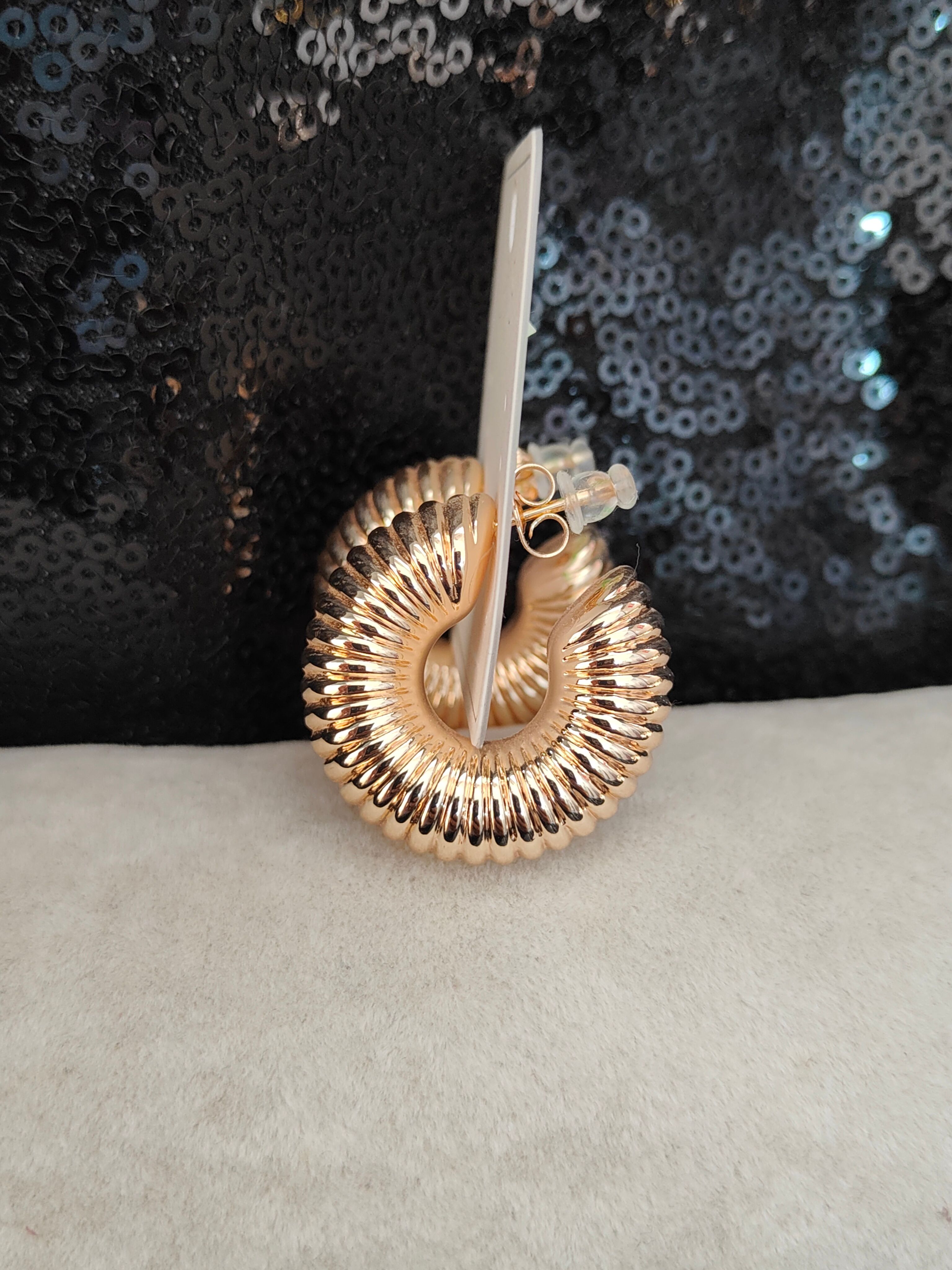 Vip Seri Xuping Halka Küpe - Rose Gold
