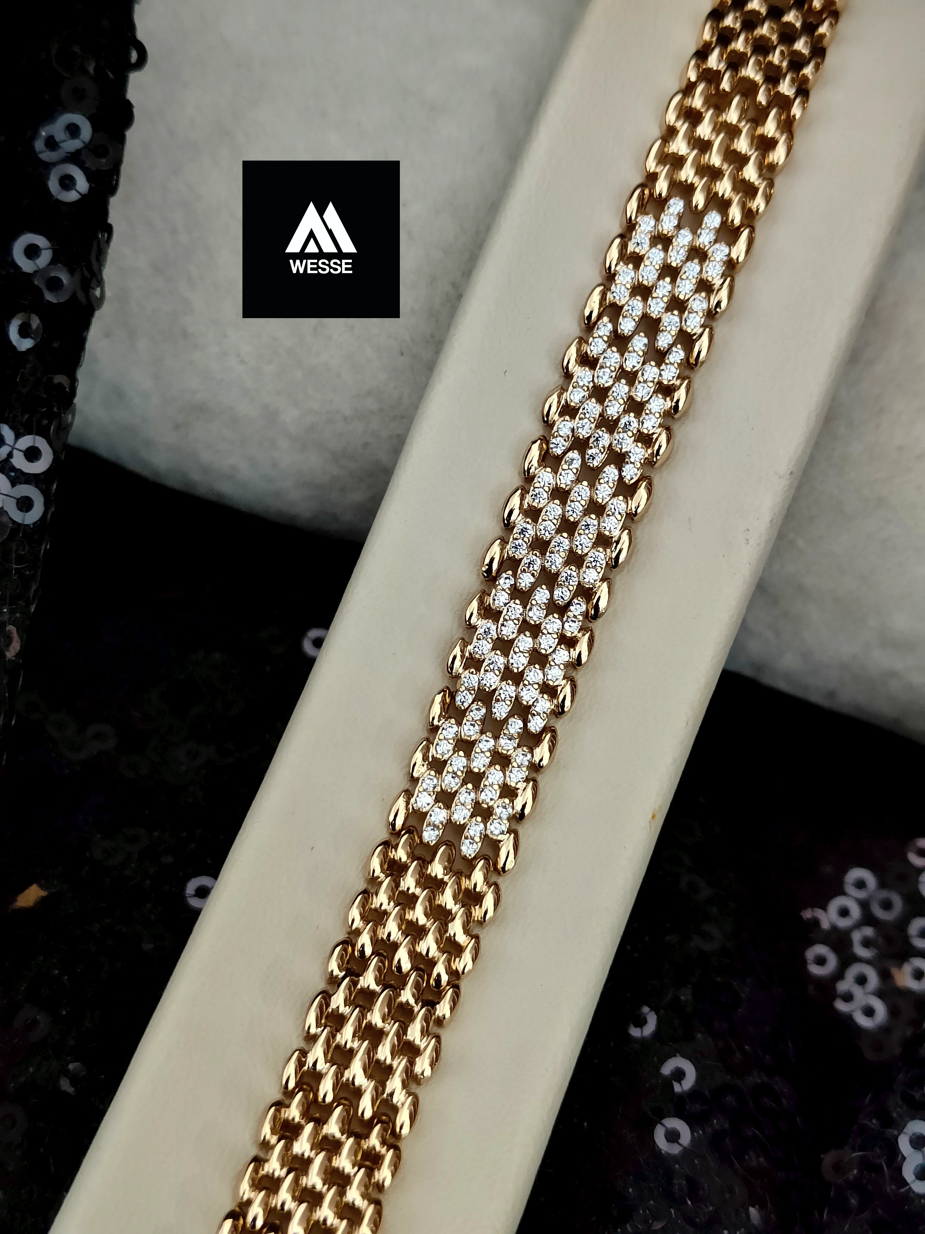 Xuping Vip Seri 18K Rose Gold Renk Bileklik - 10