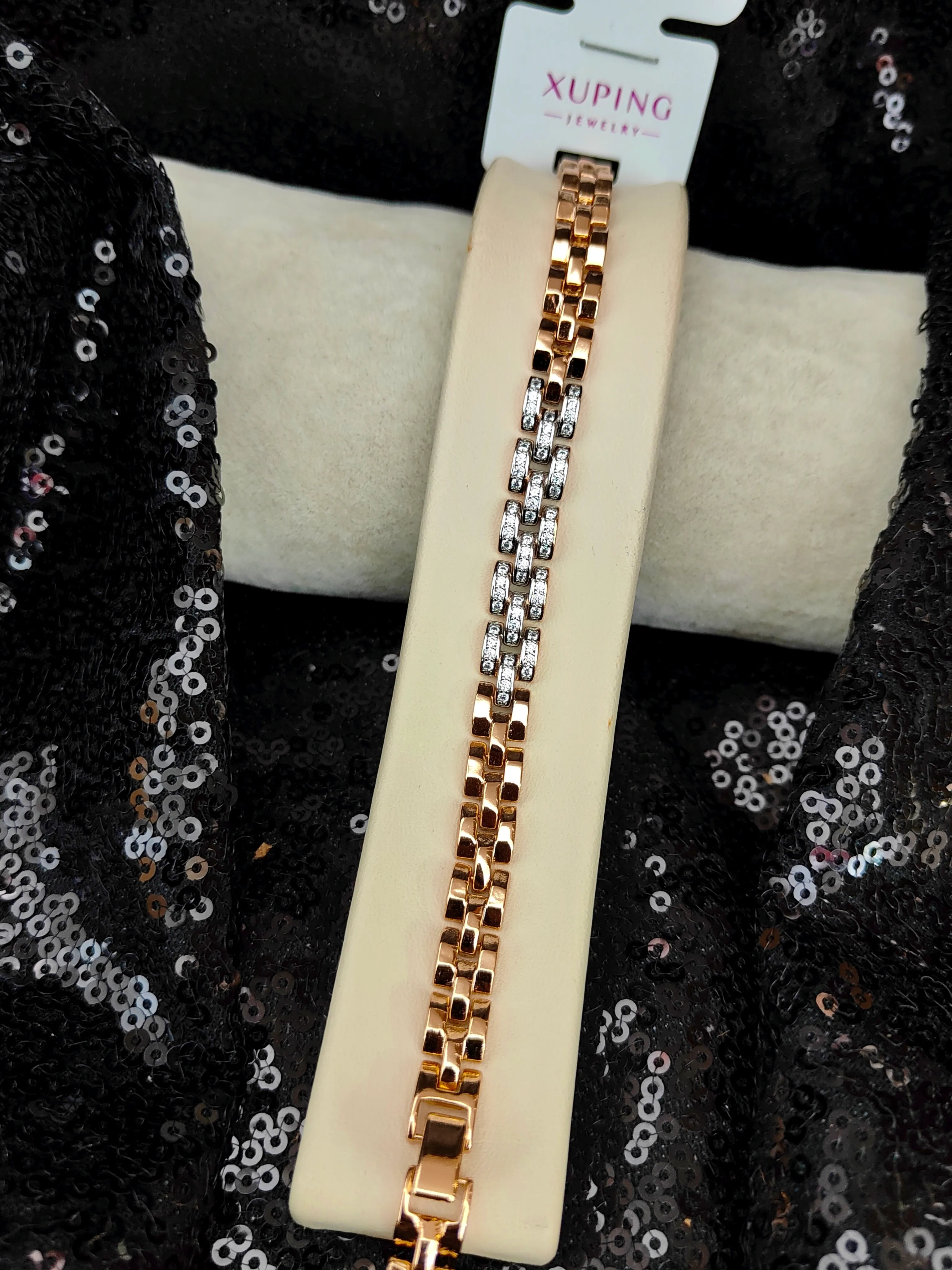 Xuping Vip Seri 18K Rose Gold Renk Bileklik - 9