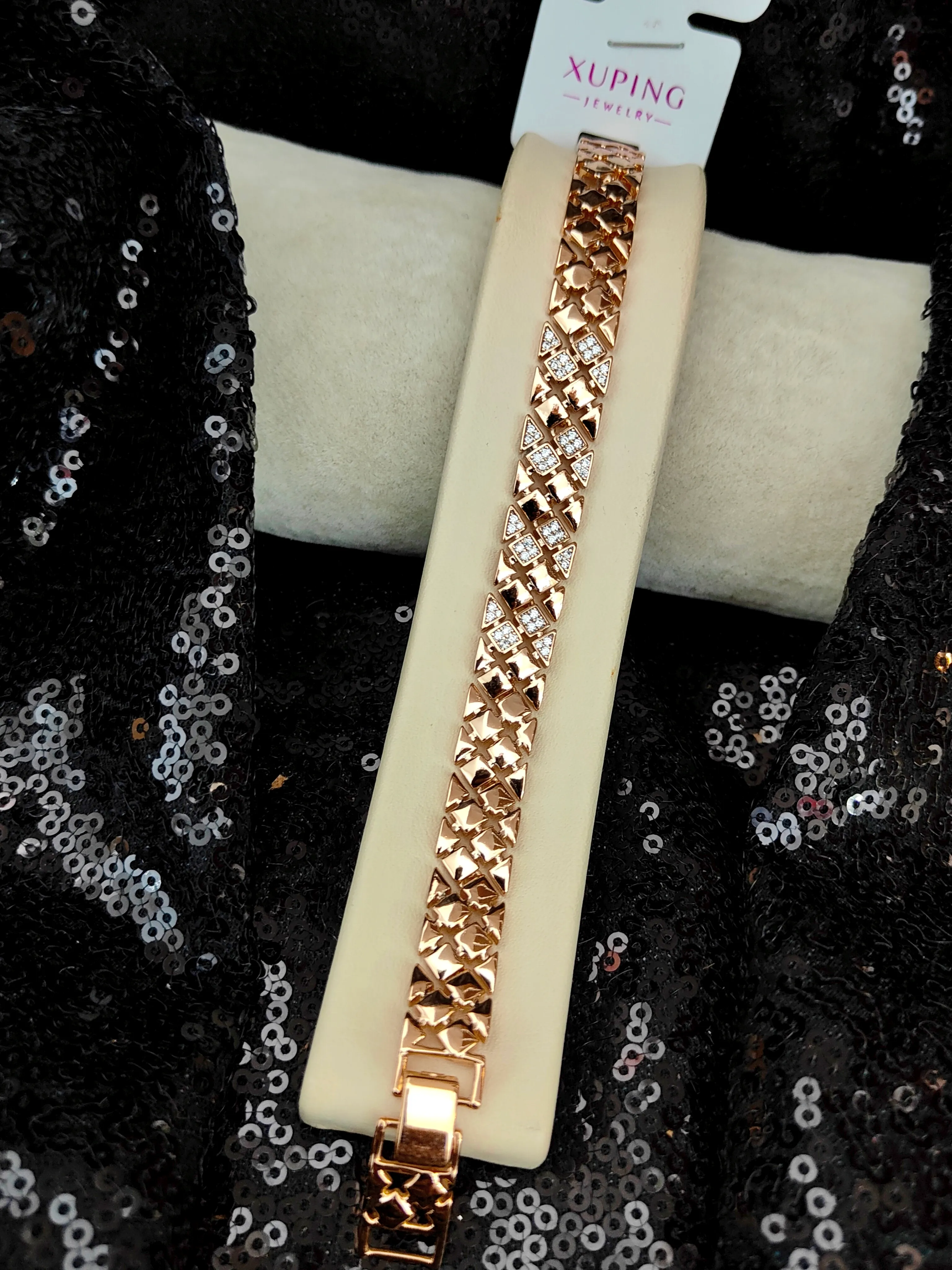 Xuping Vip Seri 18K Rose Gold Renk Bileklik - 7