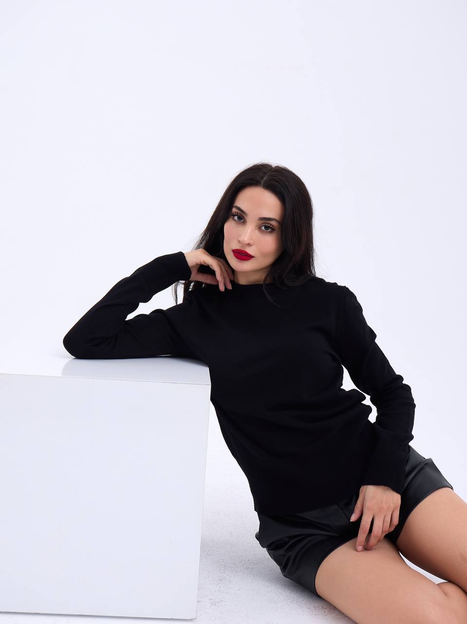 Basic Triko Kazak - Siyah