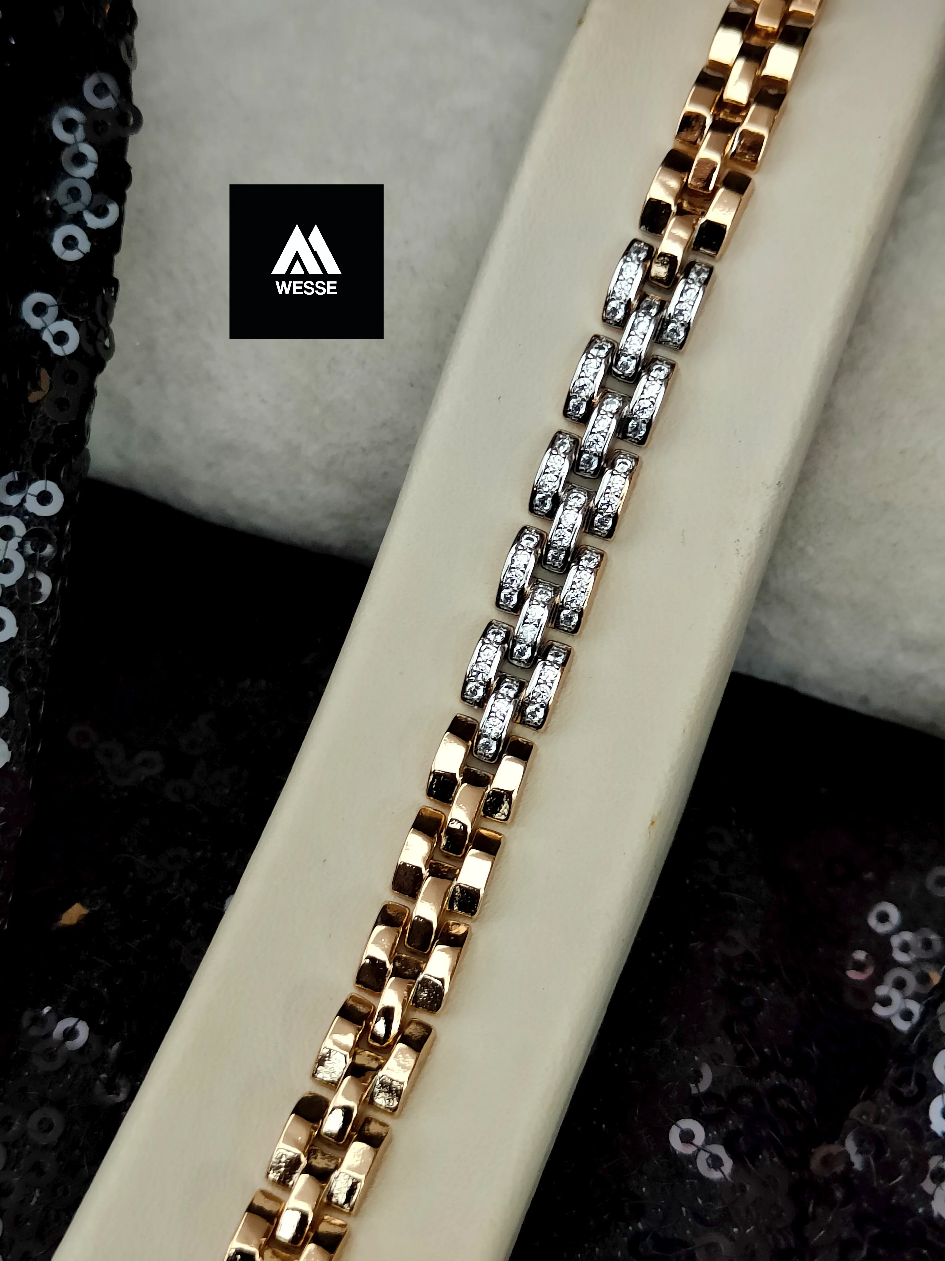 Xuping Vip Seri 18K Rose Gold Renk Bileklik - 9