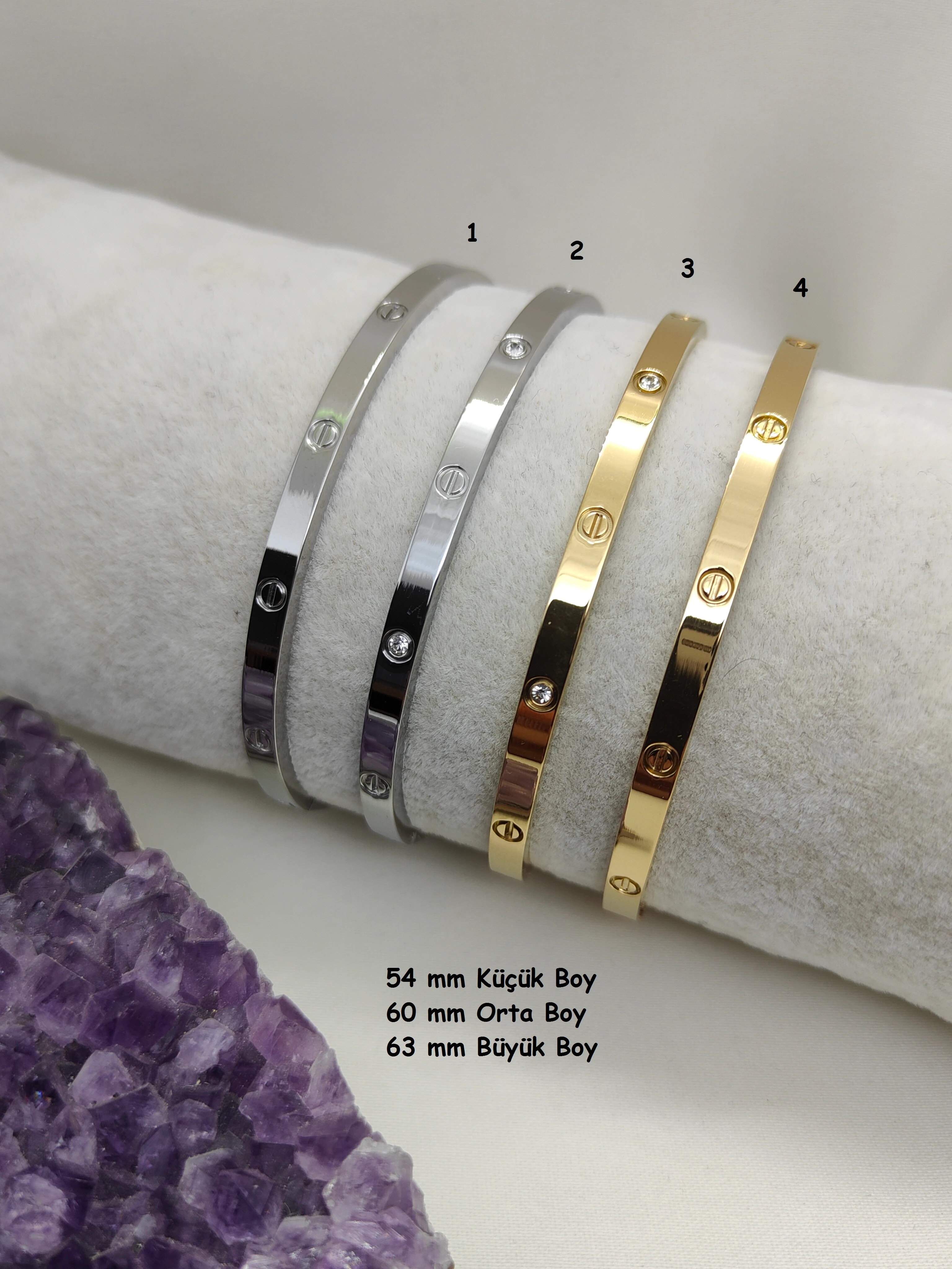 Çelik Cartier İnce Kelepçe Bilezik Modelleri