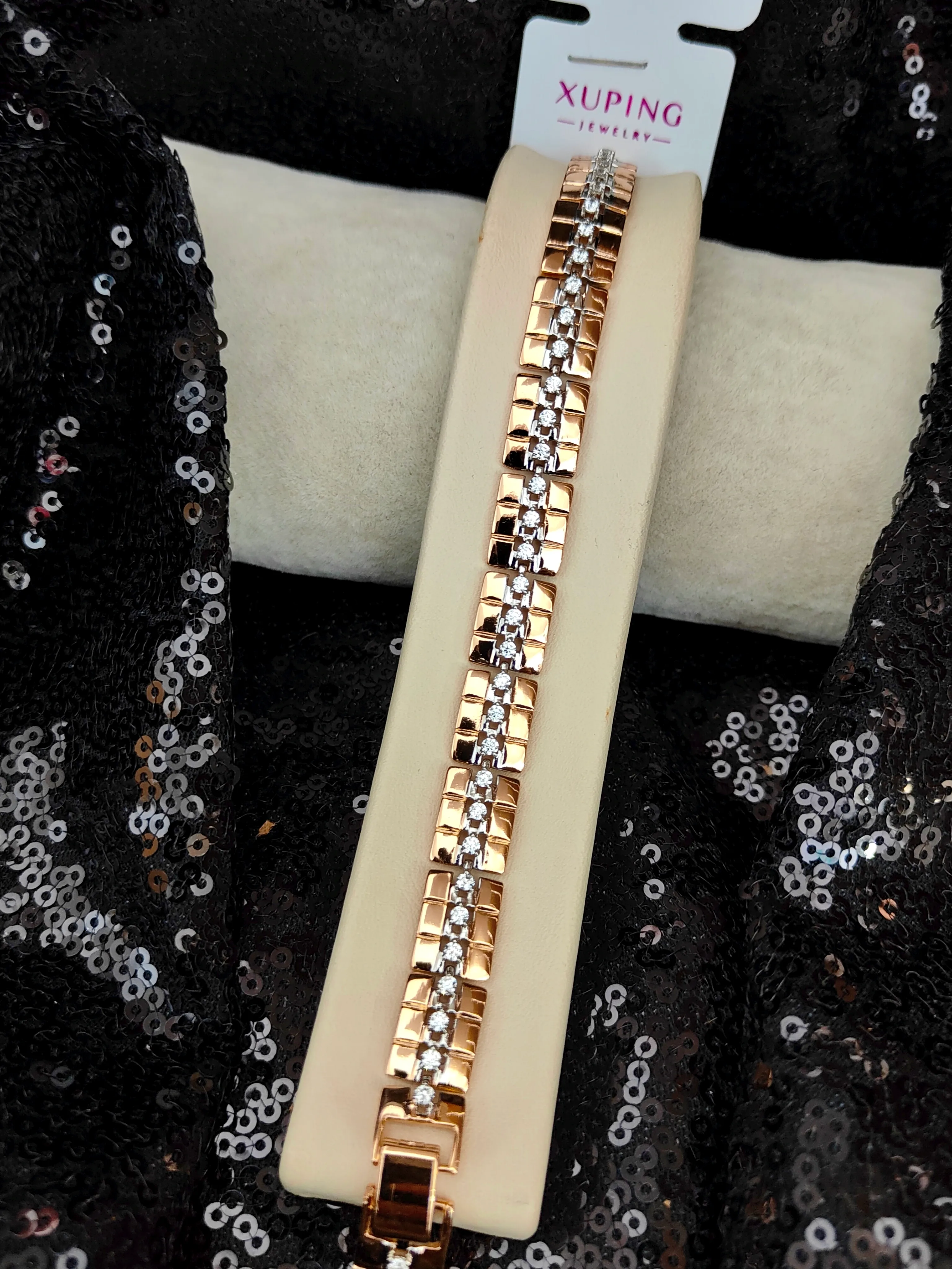 Xuping Vip Seri 18K Rose Gold Renk Bileklik - 8