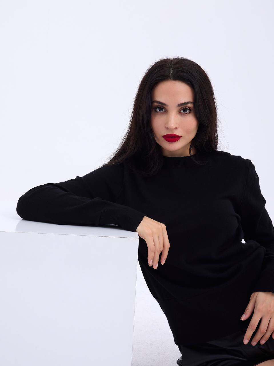 Basic Triko Kazak - Siyah