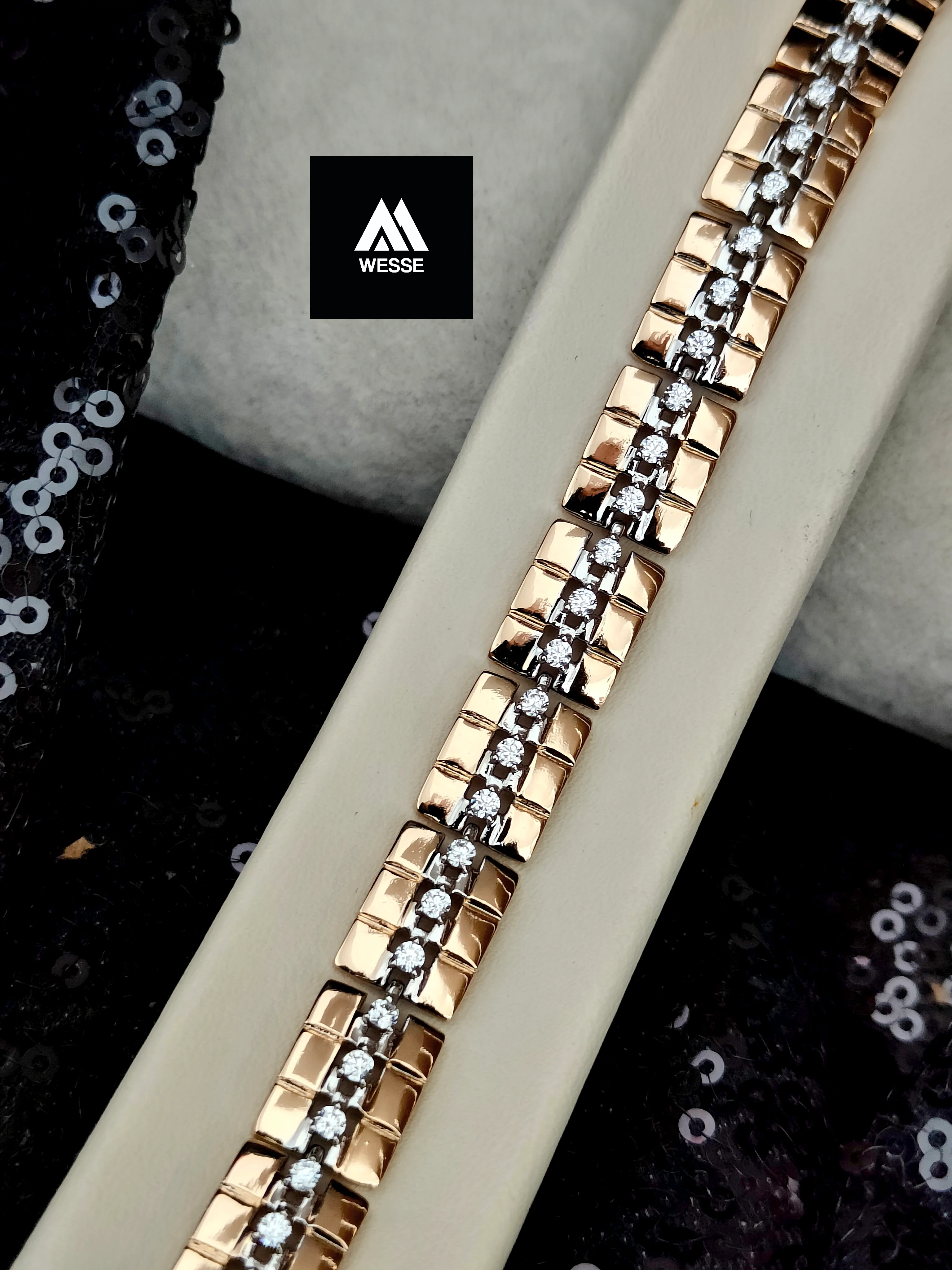 Xuping Vip Seri 18K Rose Gold Renk Bileklik - 8