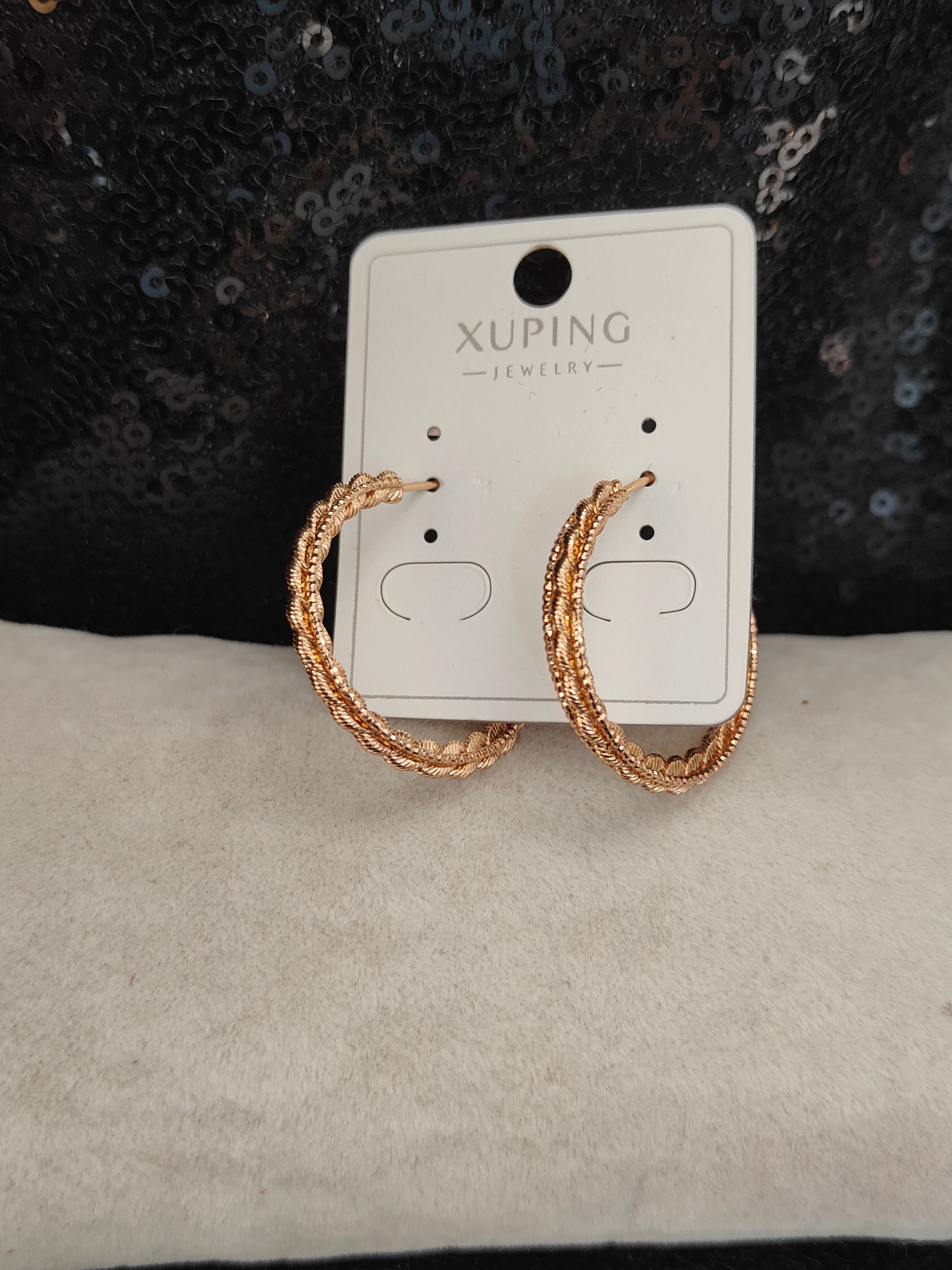 Vip Seri Xuping Halka Küpe - Rose Gold