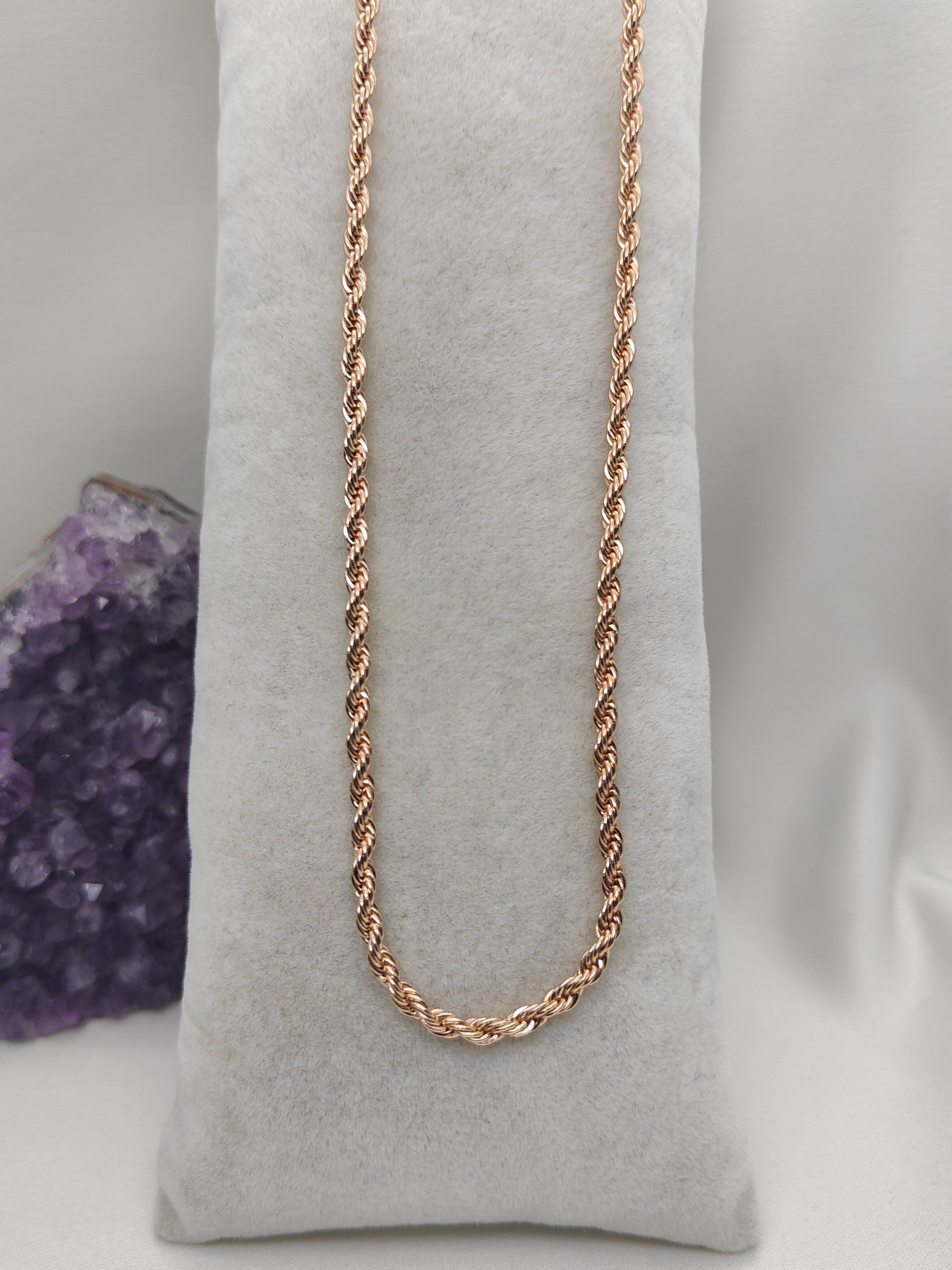 Özel Vip Seri 55cm Zincir Kolye Modelleri - Rose Gold