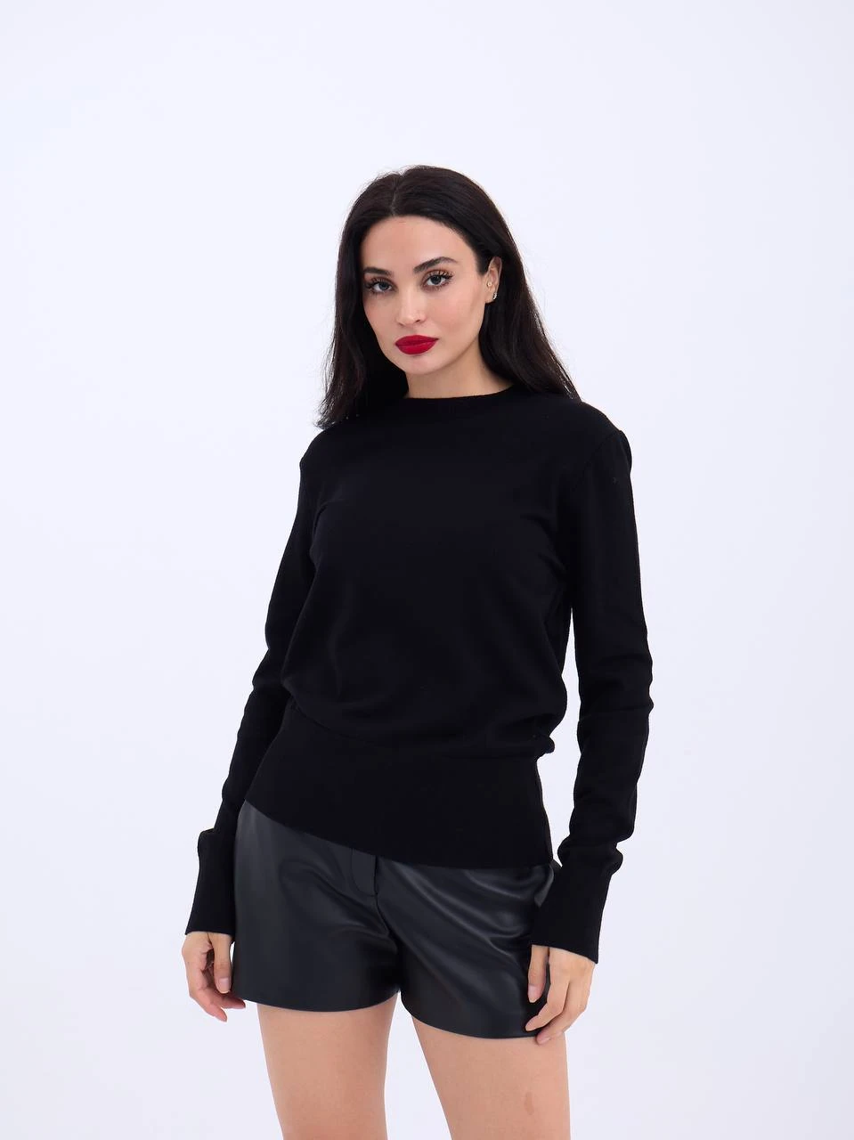 Basic Triko Kazak - Siyah