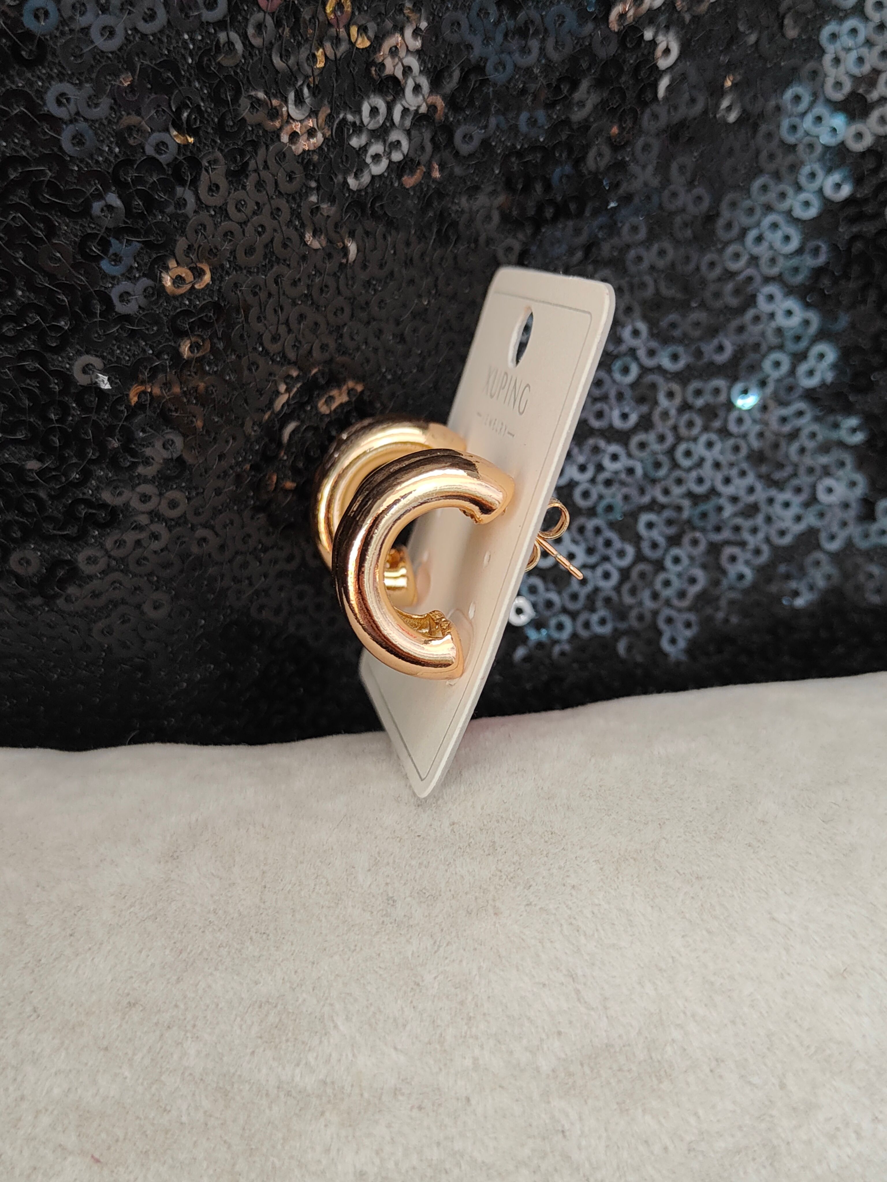 Vip Seri Xuping Halka Küpe - Rose Gold - 10