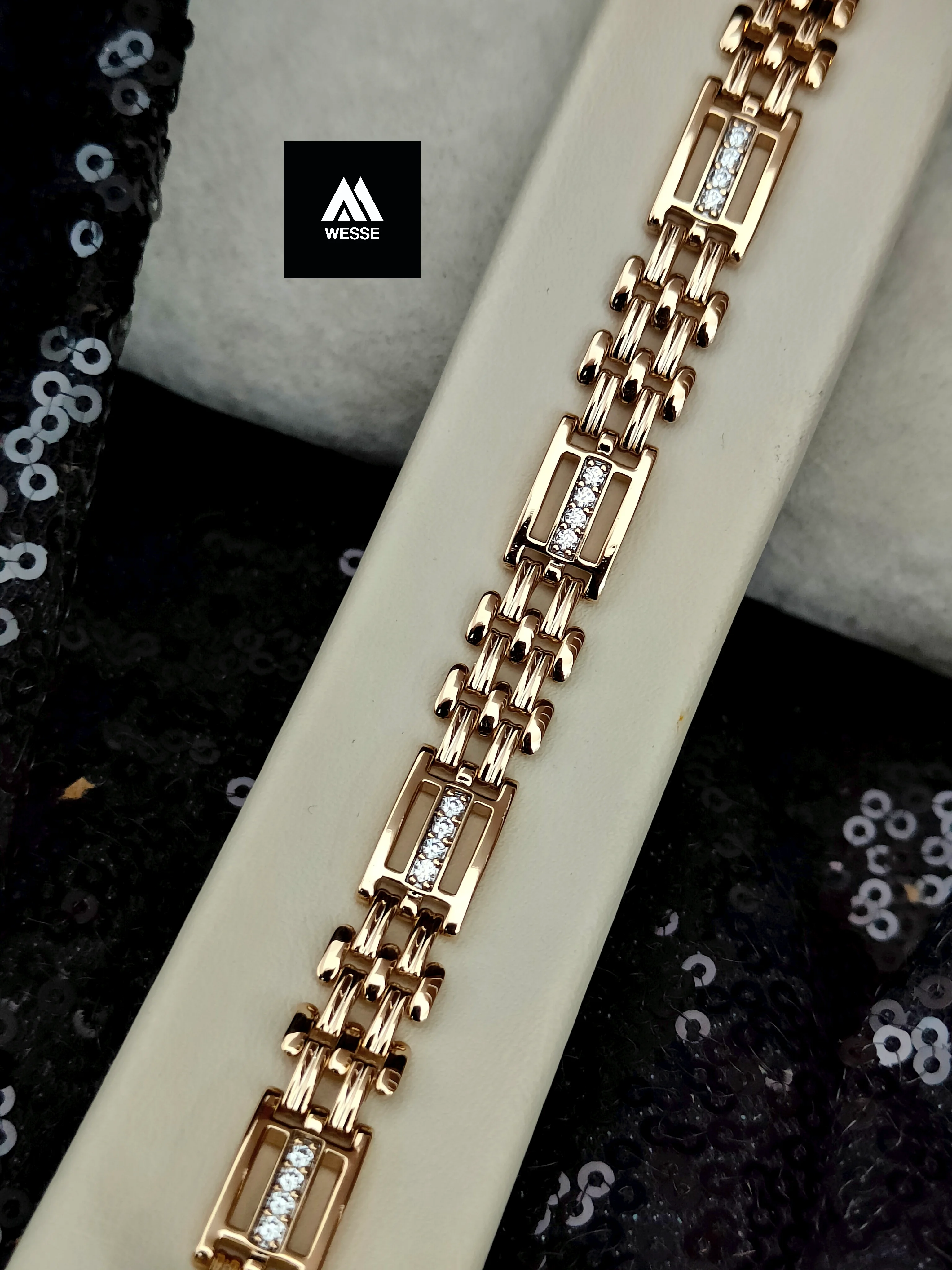 Xuping Vip Seri 18K Rose Gold Renk Bileklik - 6