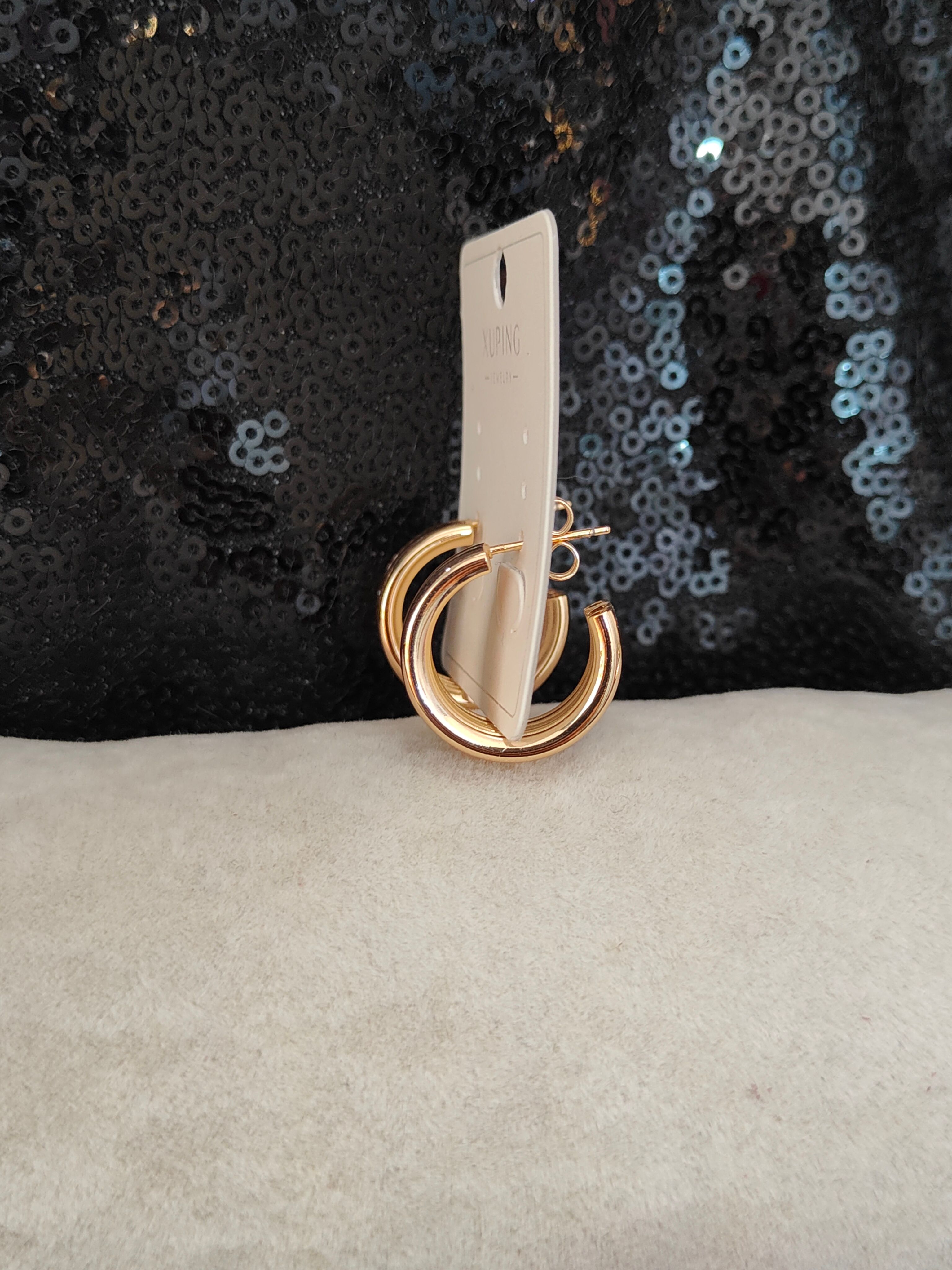Vip Seri Xuping Halka Küpe - Rose Gold - 9
