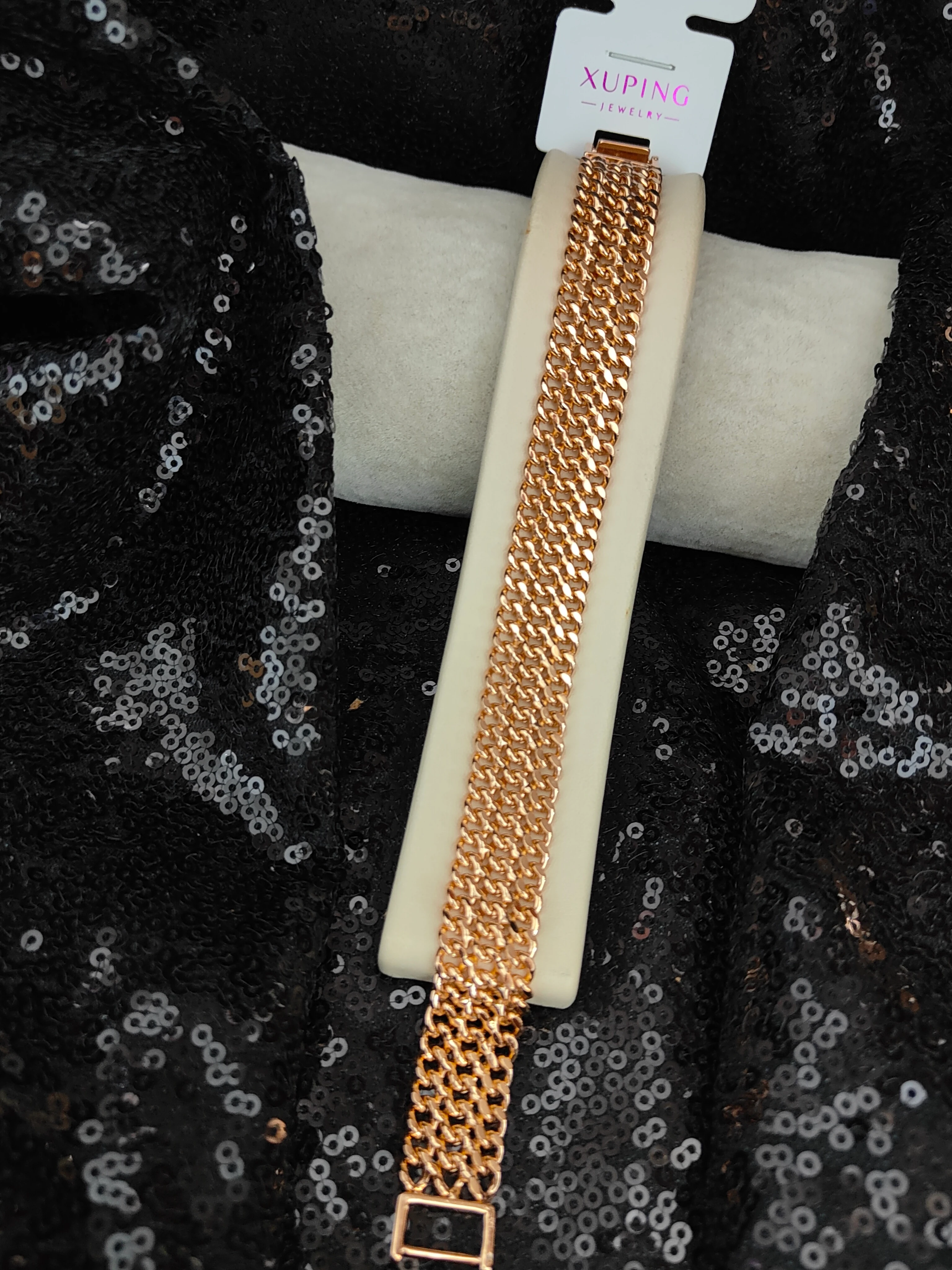 Xuping Vip Seri 18K Rose Gold Renk Bileklik - 5