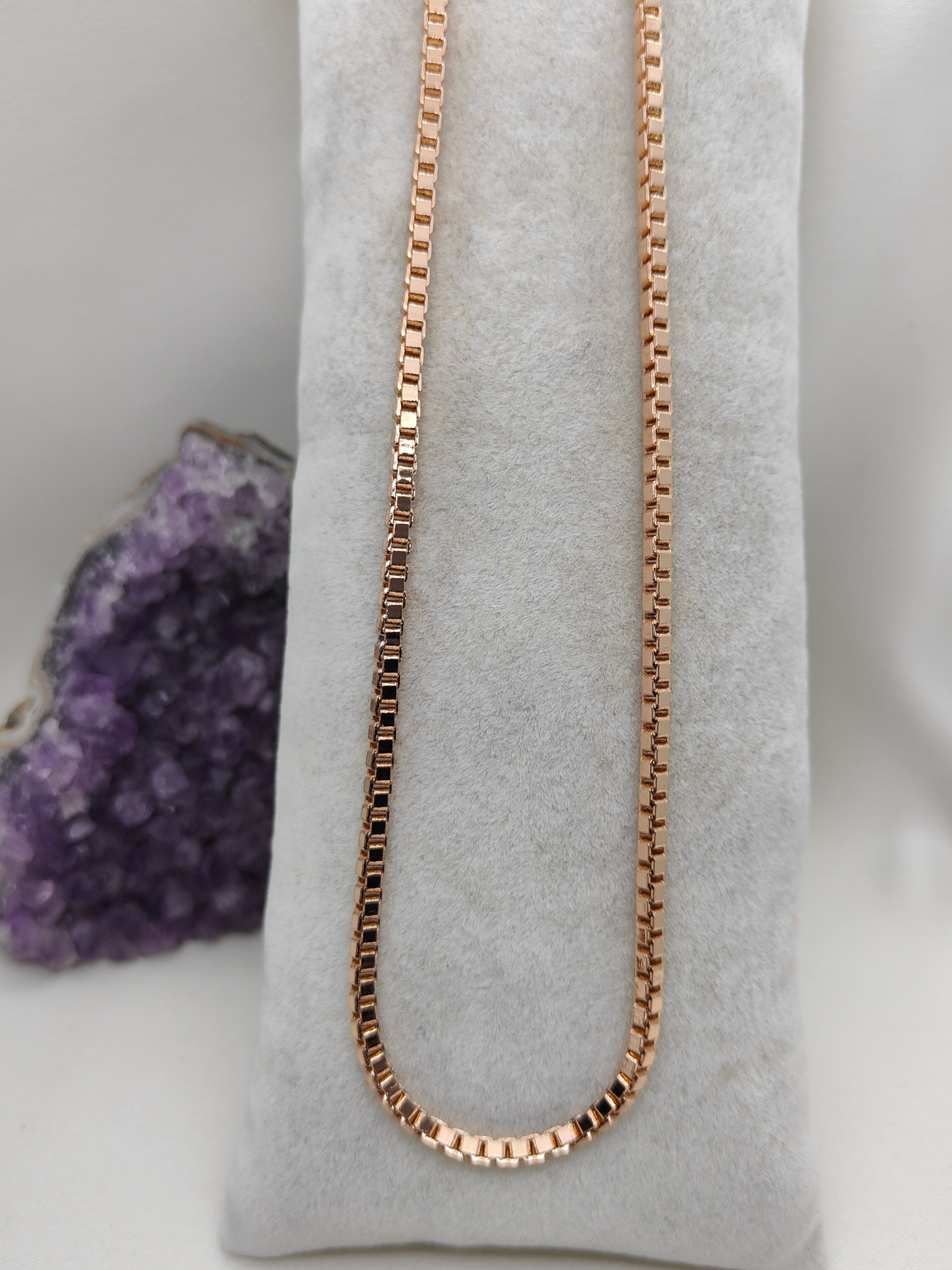 Özel Vip Seri 45cm Zincir Kolye Modelleri - Rose Gold