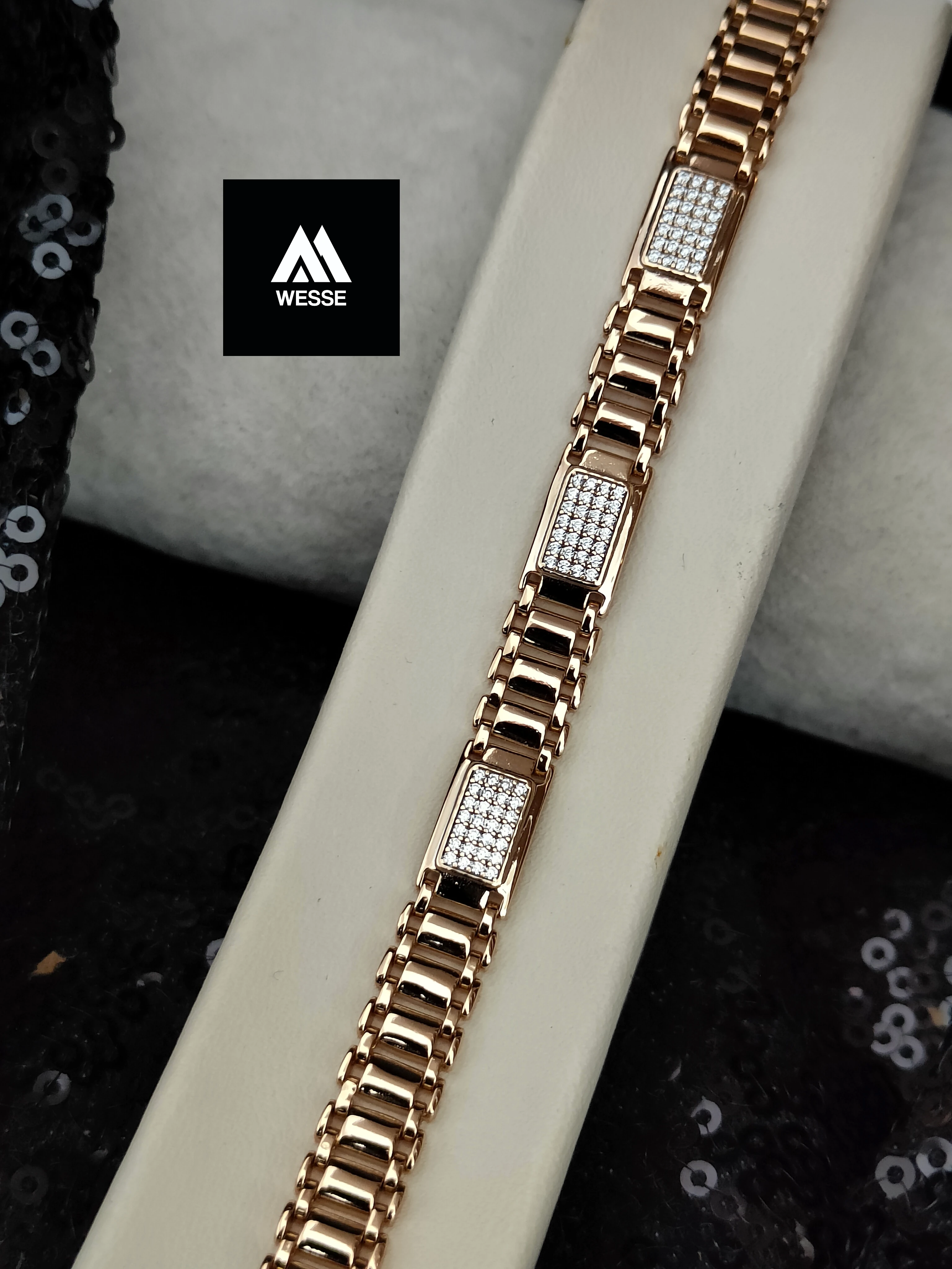 Xuping Vip Seri 18K Rose Gold Renk Bileklik