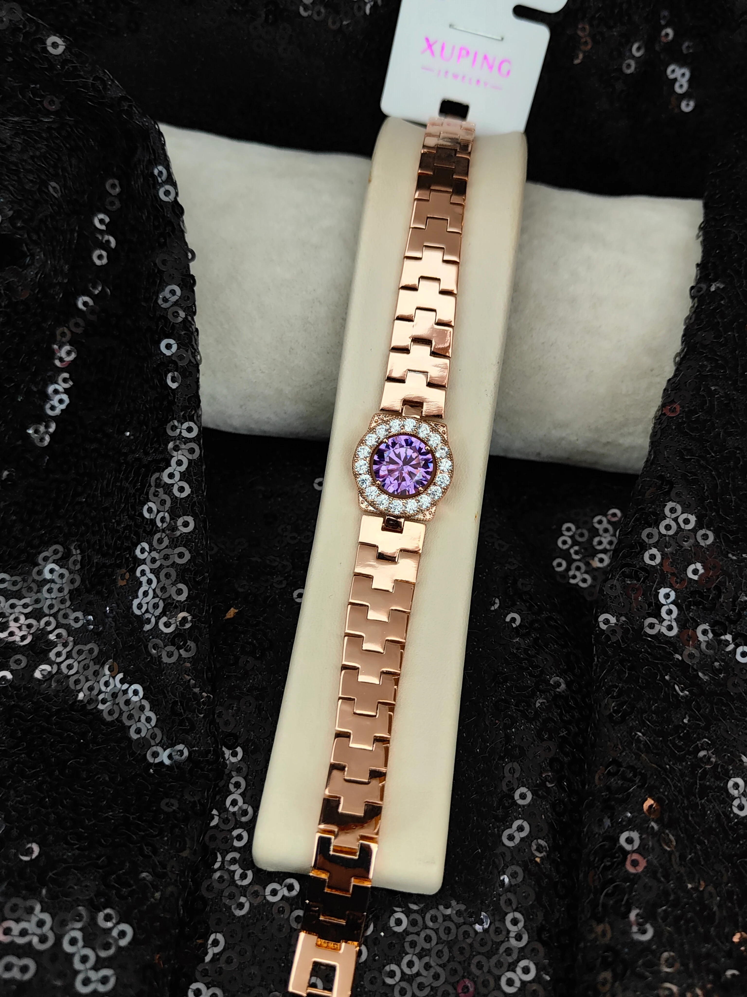 Xuping Vip Seri 18K Rose Gold Renk Bileklik - 6