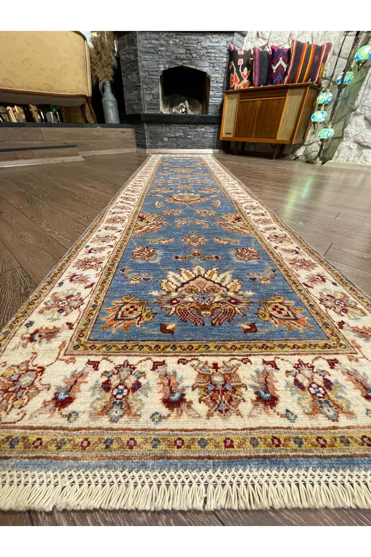 Afgan El dokuma Uşak Yolluk 82x308