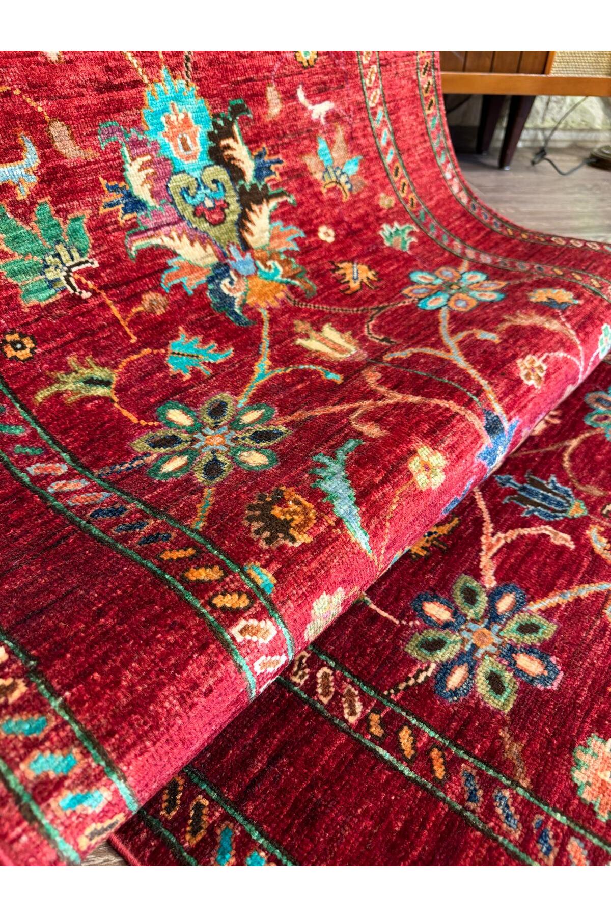 El Dokuma Afgan Sultani Yün Yolluk 83x258