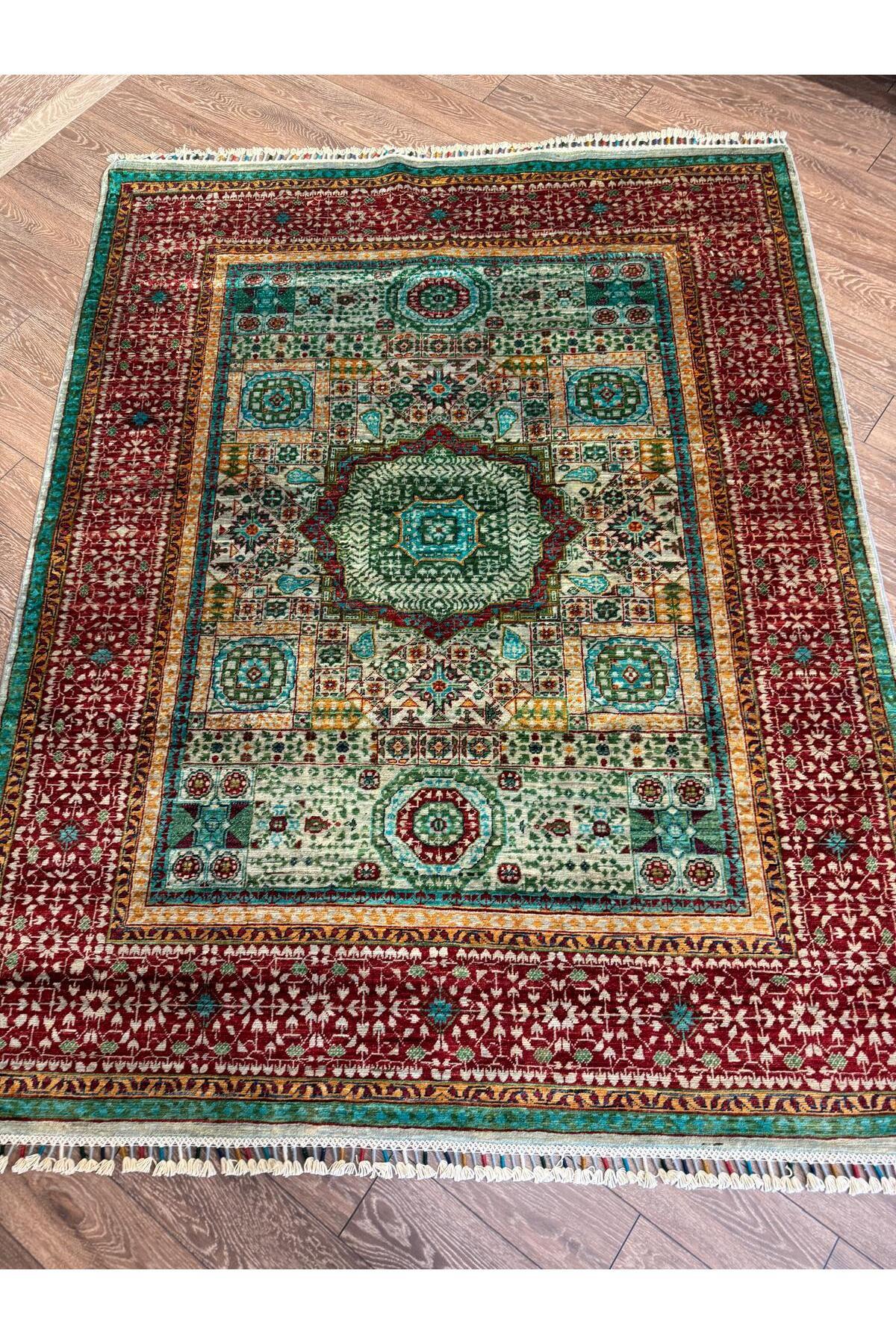 Afgan El dokuma Memlük Halısı 155x203