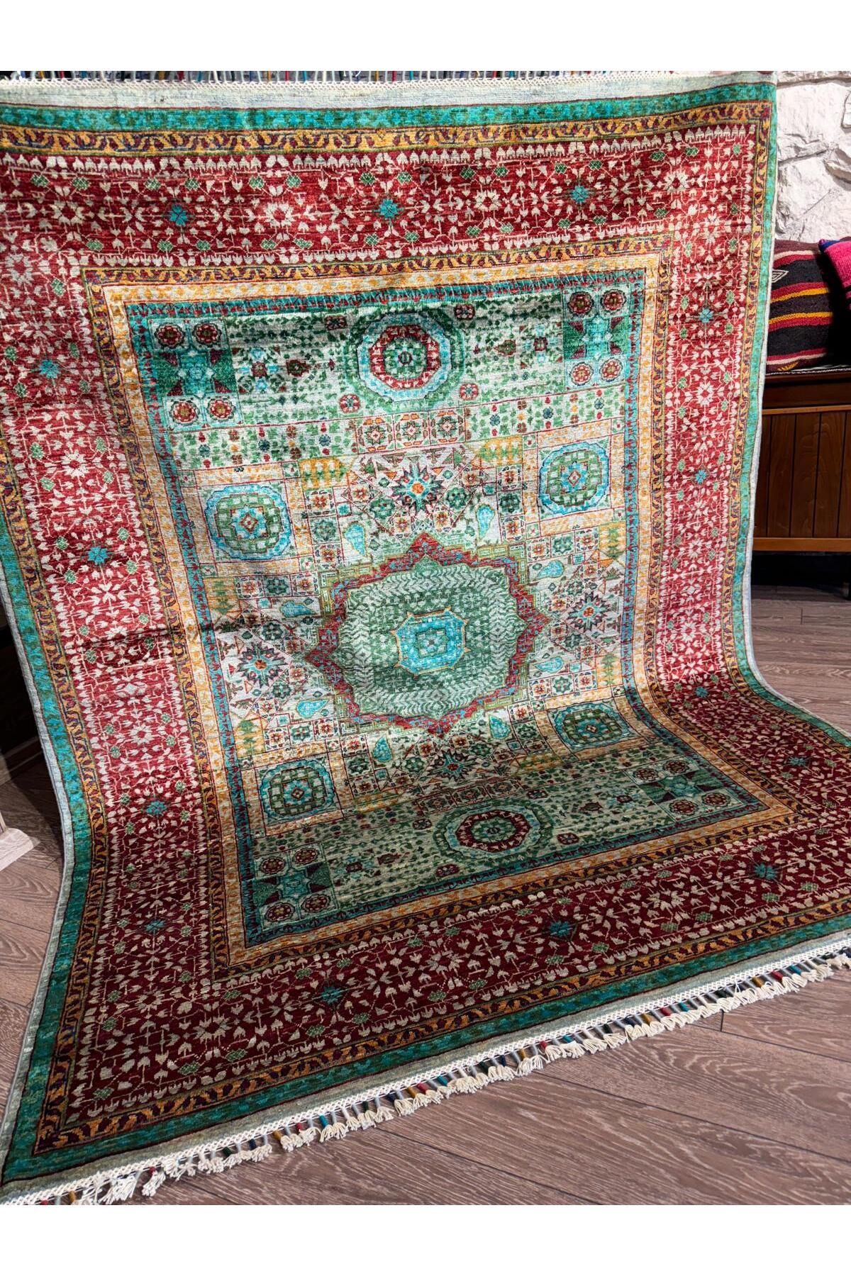 Afgan El dokuma Memlük Halısı 155x203