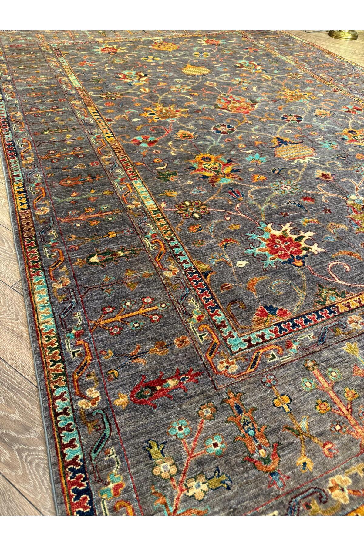 Afgan El dokuma Yün Sultani Halısı 205x303